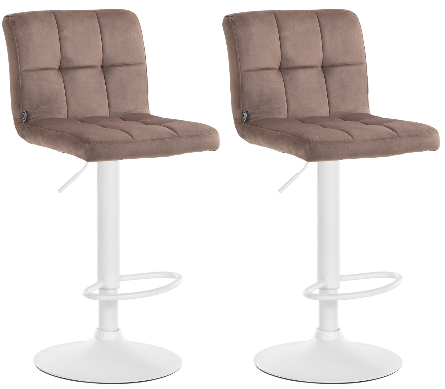 Set de 2 scaune de bar Peru catifea