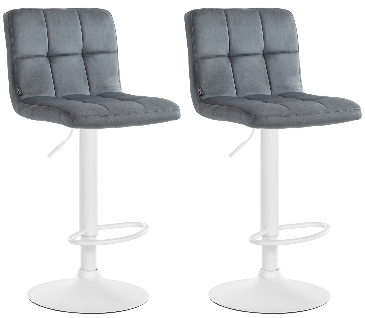 Set de 2 scaune de bar Peru catifea