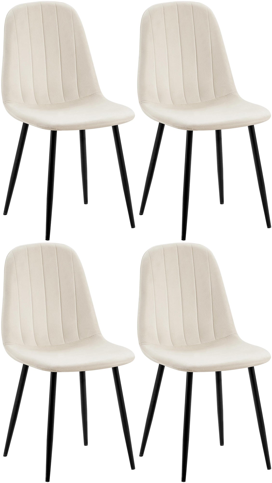 Set de 4 scaune Baxter din catifea