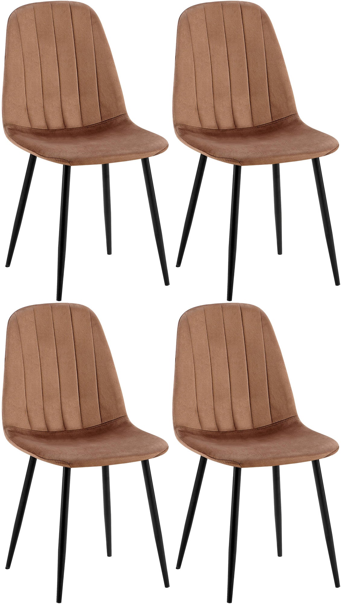 Set de 4 scaune Baxter din catifea