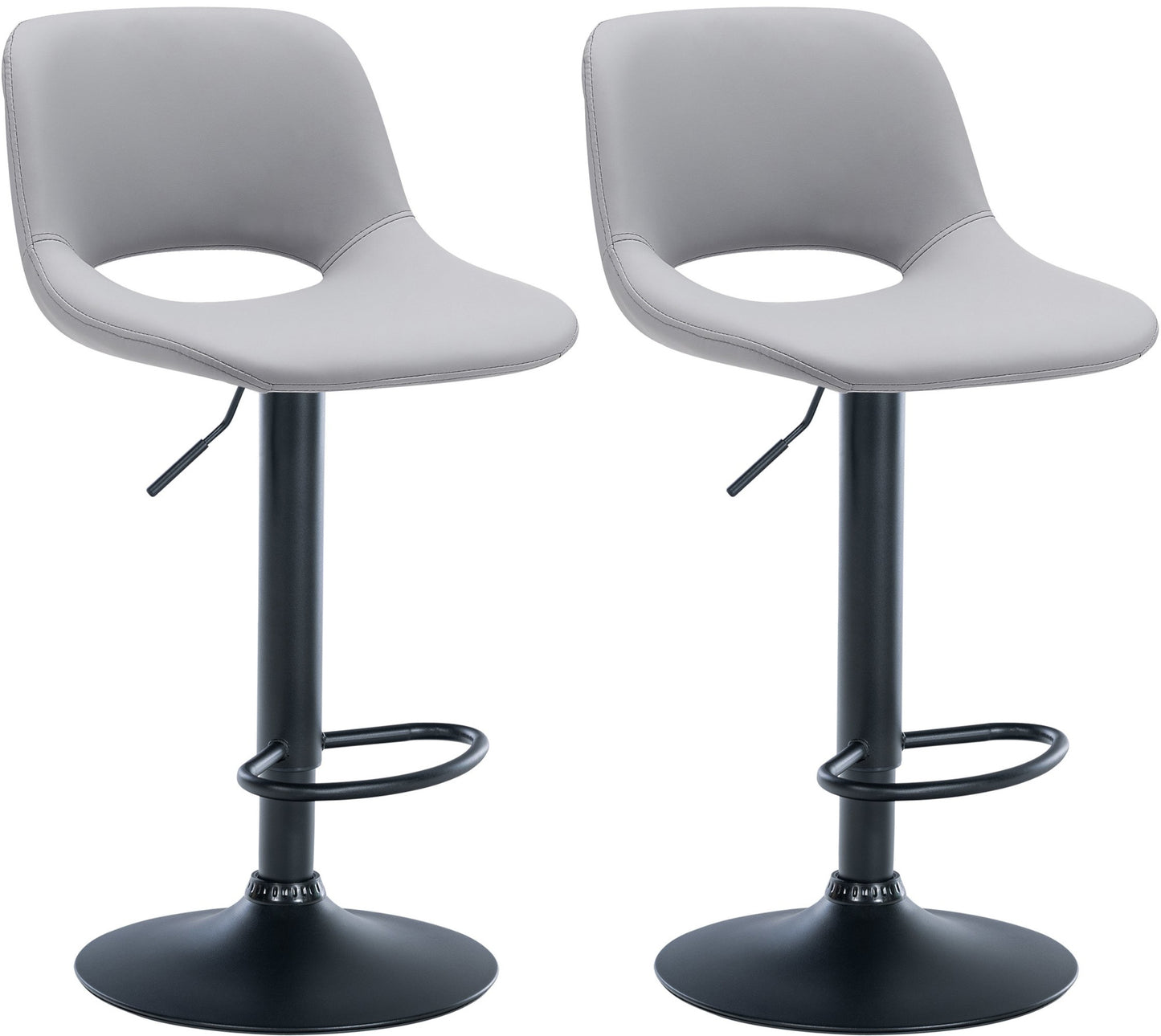 Set de 2 scaune de bar Camden imitație de piele