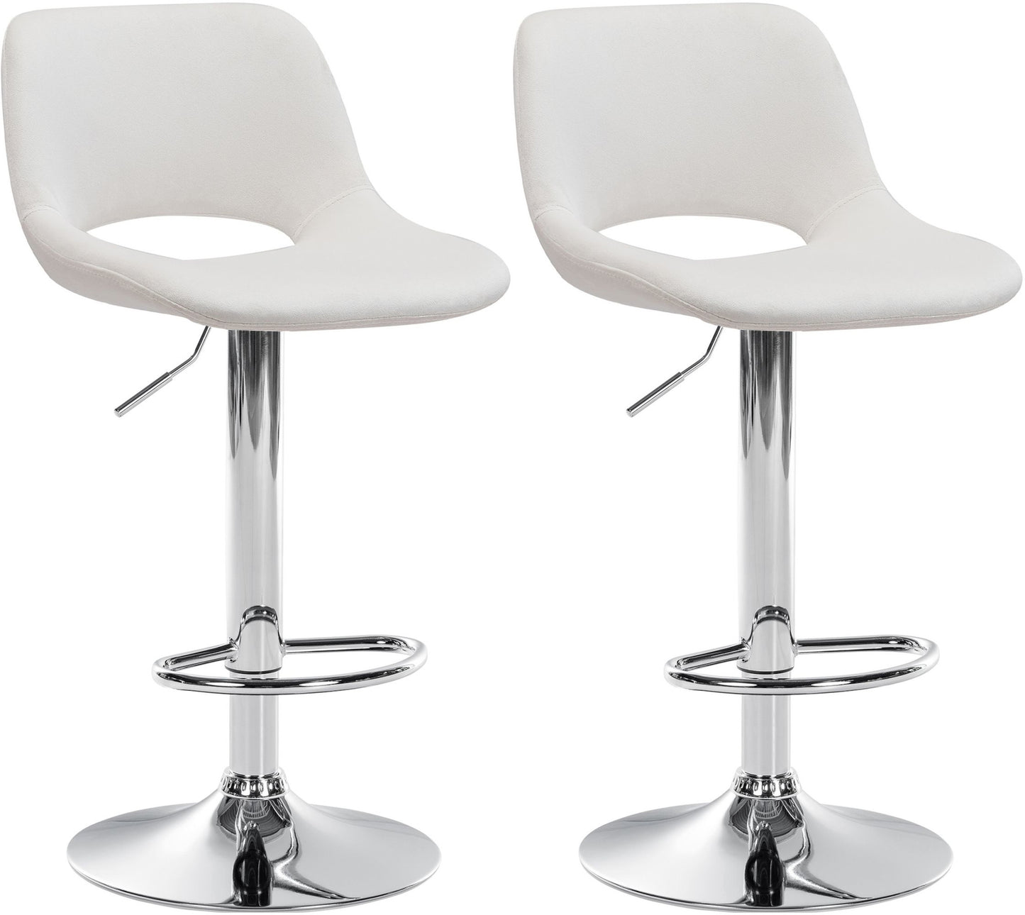 Set de 2 scaune de bar din catifea Camden