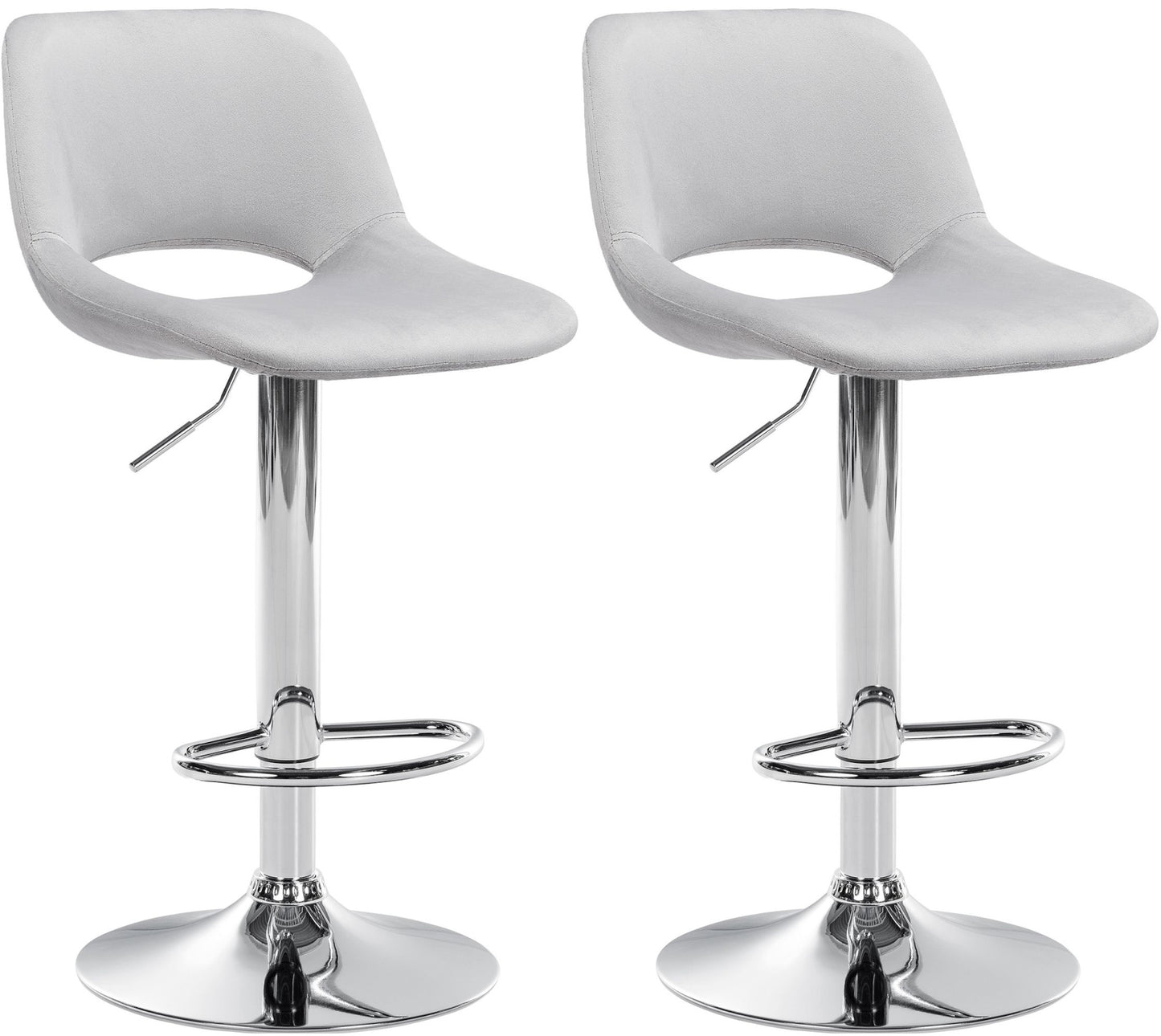 Set de 2 scaune de bar din catifea Camden