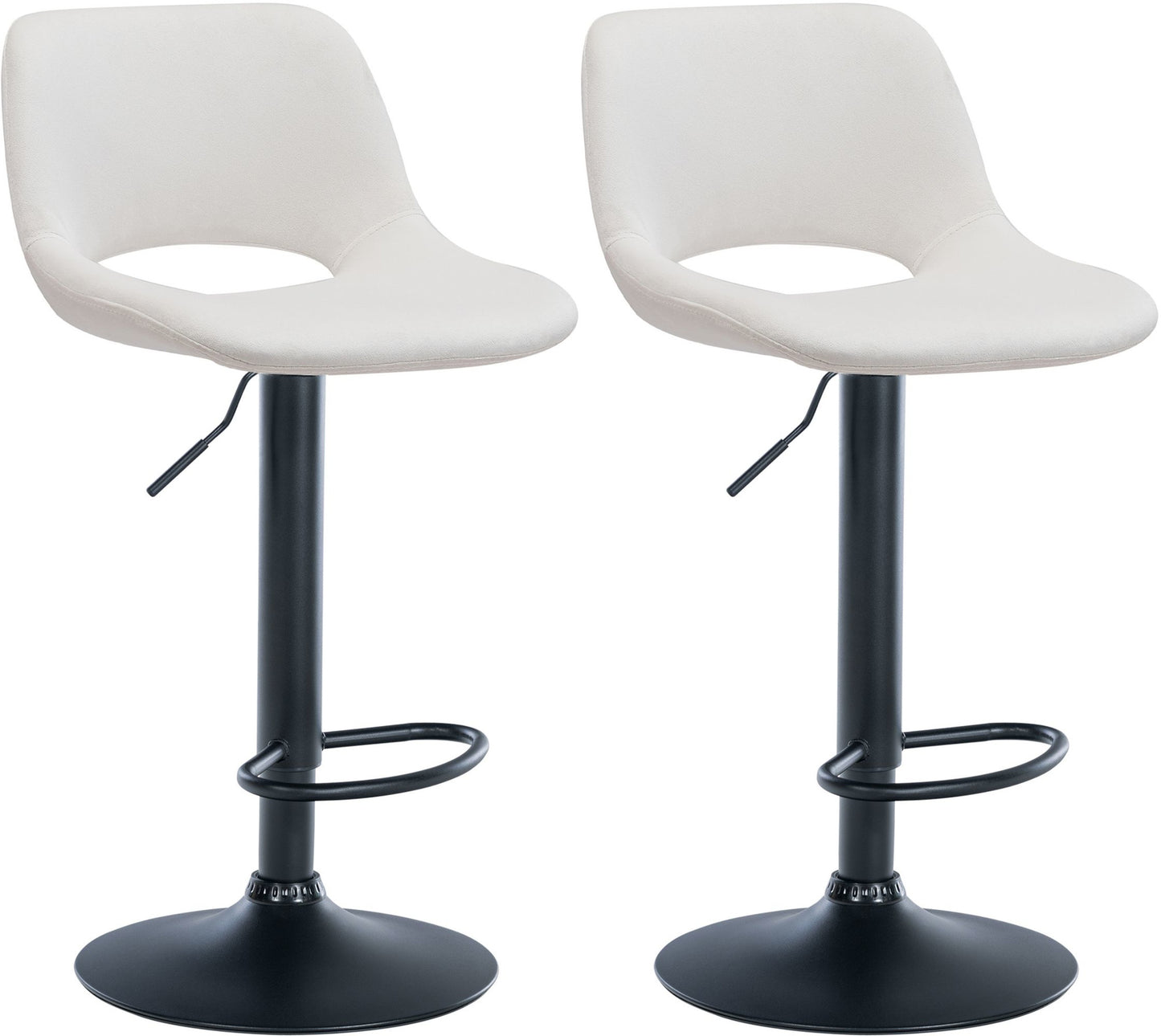 Set de 2 scaune de bar din catifea Camden