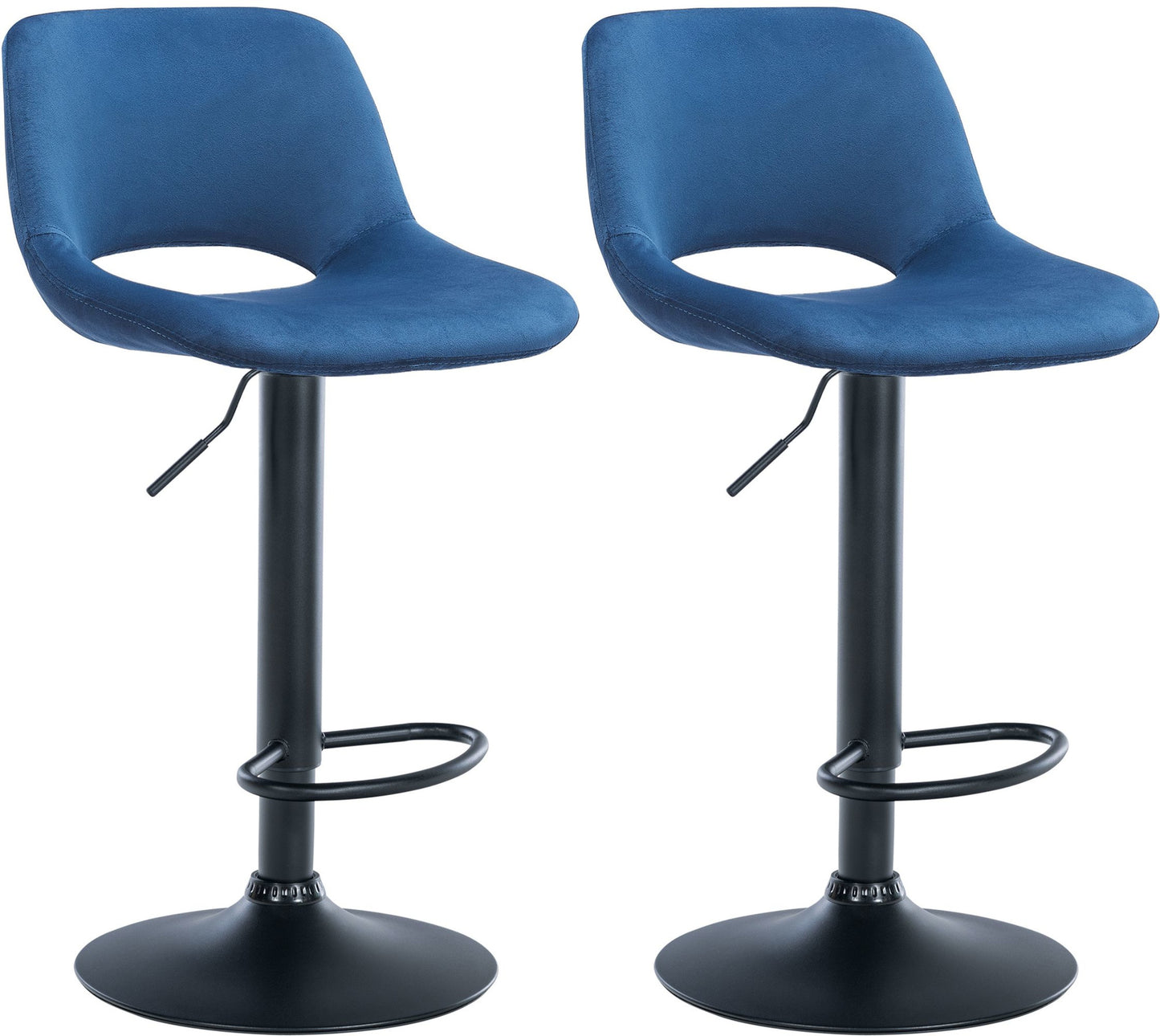 Set de 2 scaune de bar din catifea Camden