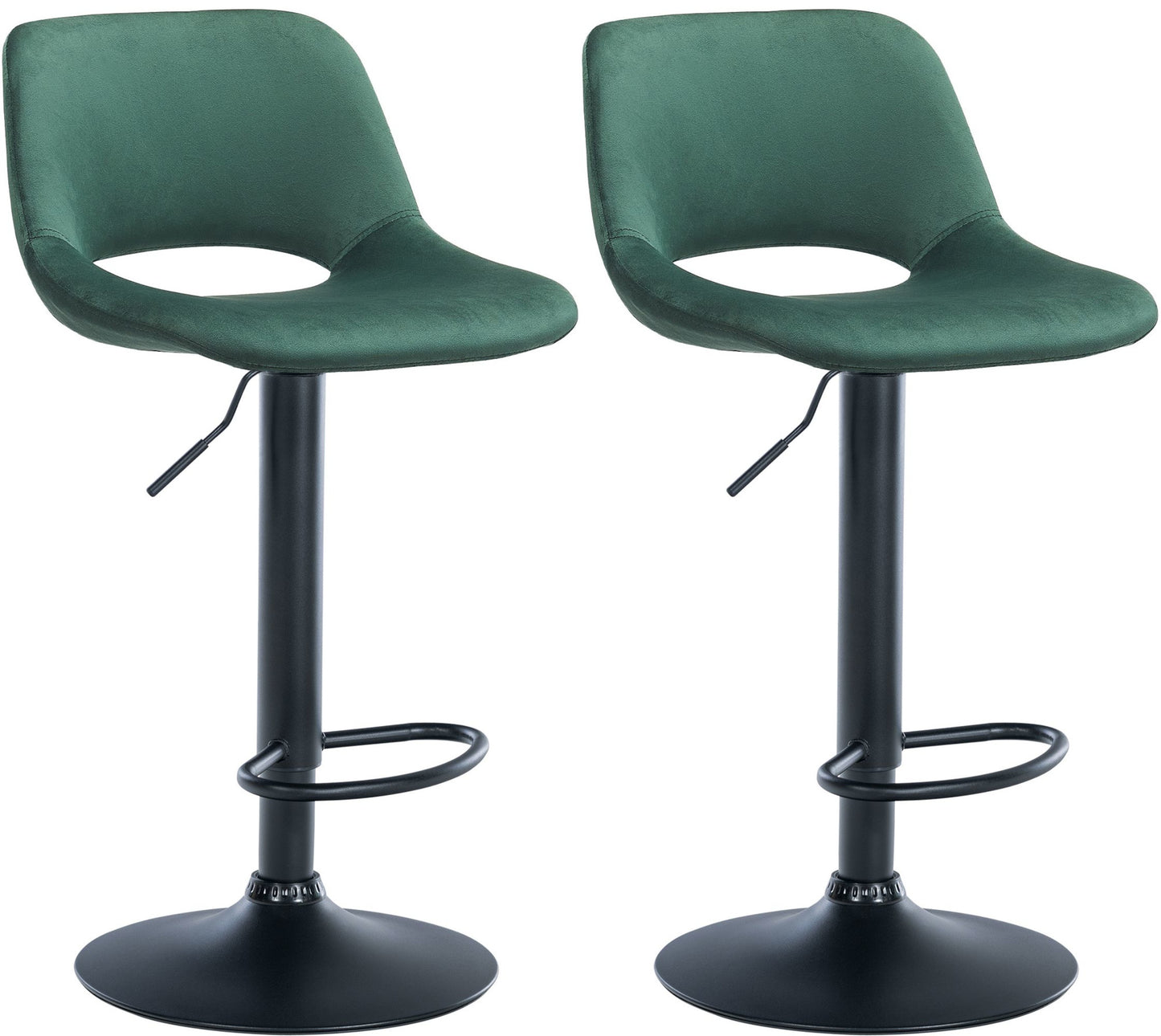 Set de 2 scaune de bar din catifea Camden