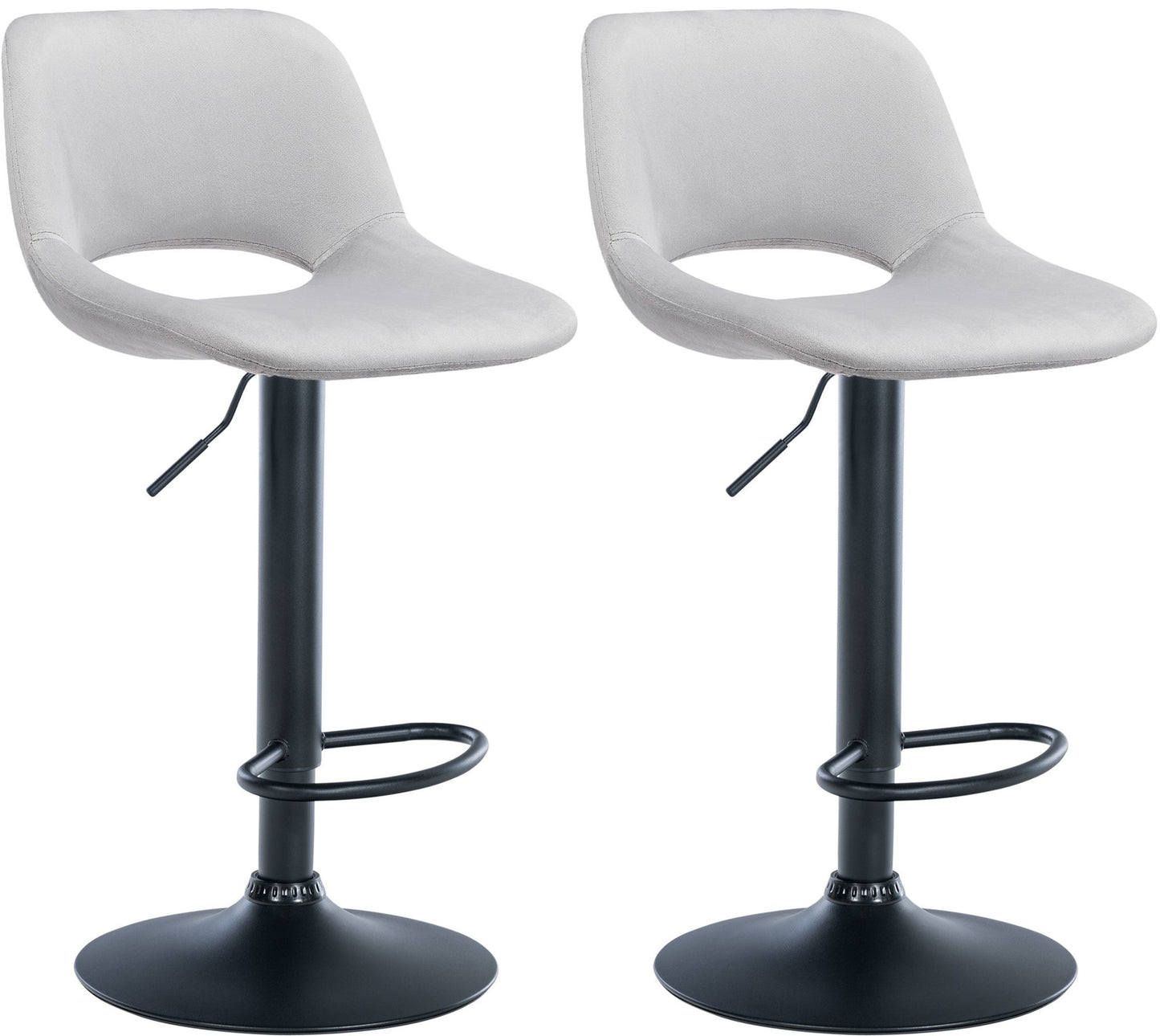 Set de 2 scaune de bar din catifea Camden