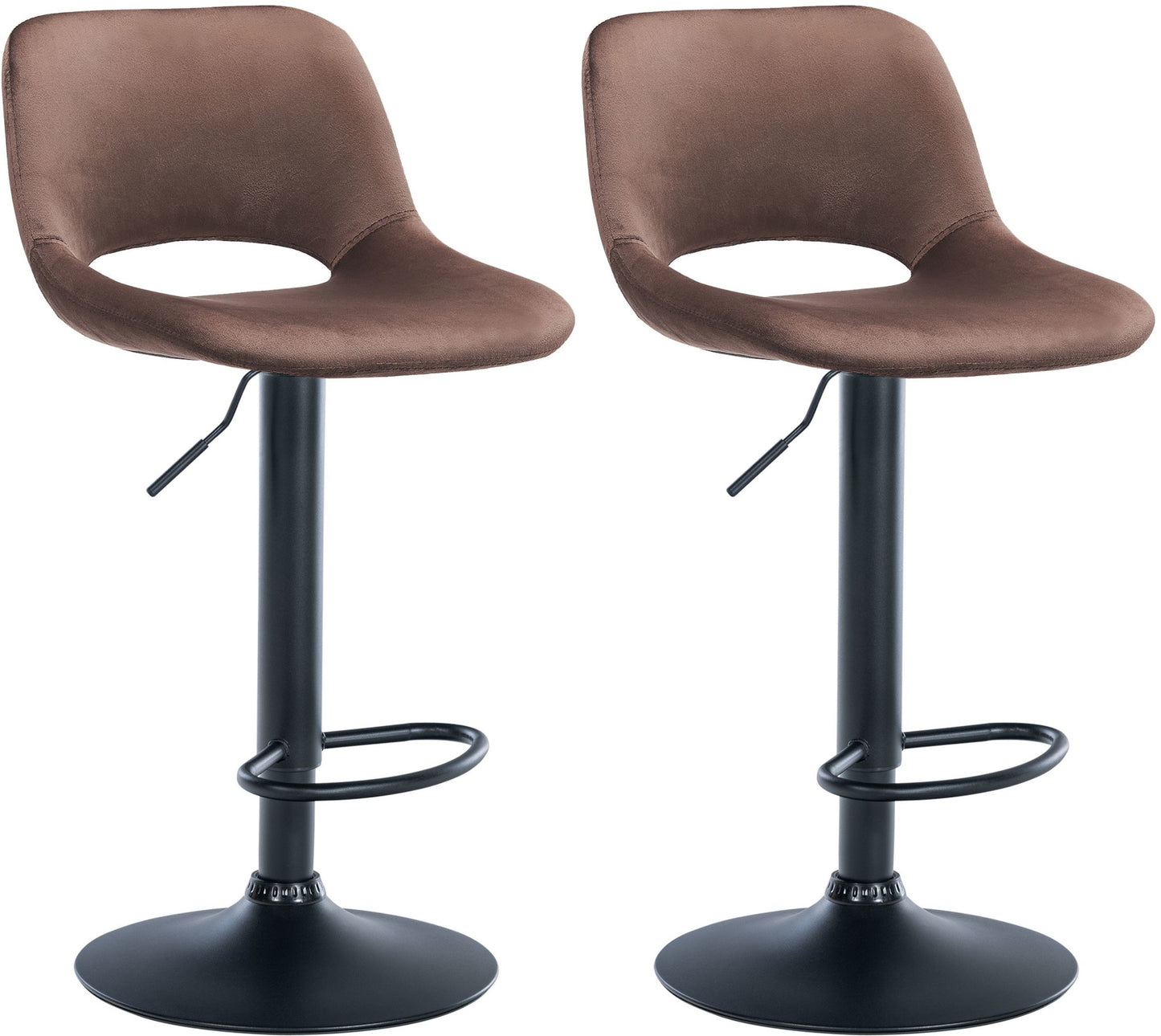 Set de 2 scaune de bar din catifea Camden