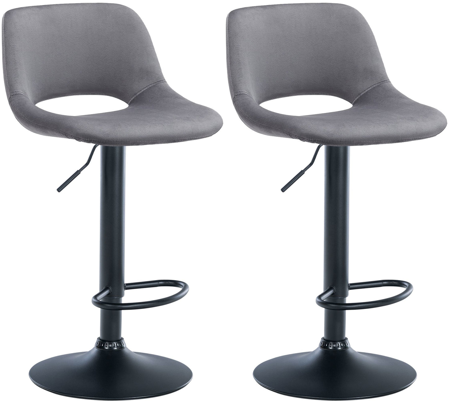 Set de 2 scaune de bar din catifea Camden