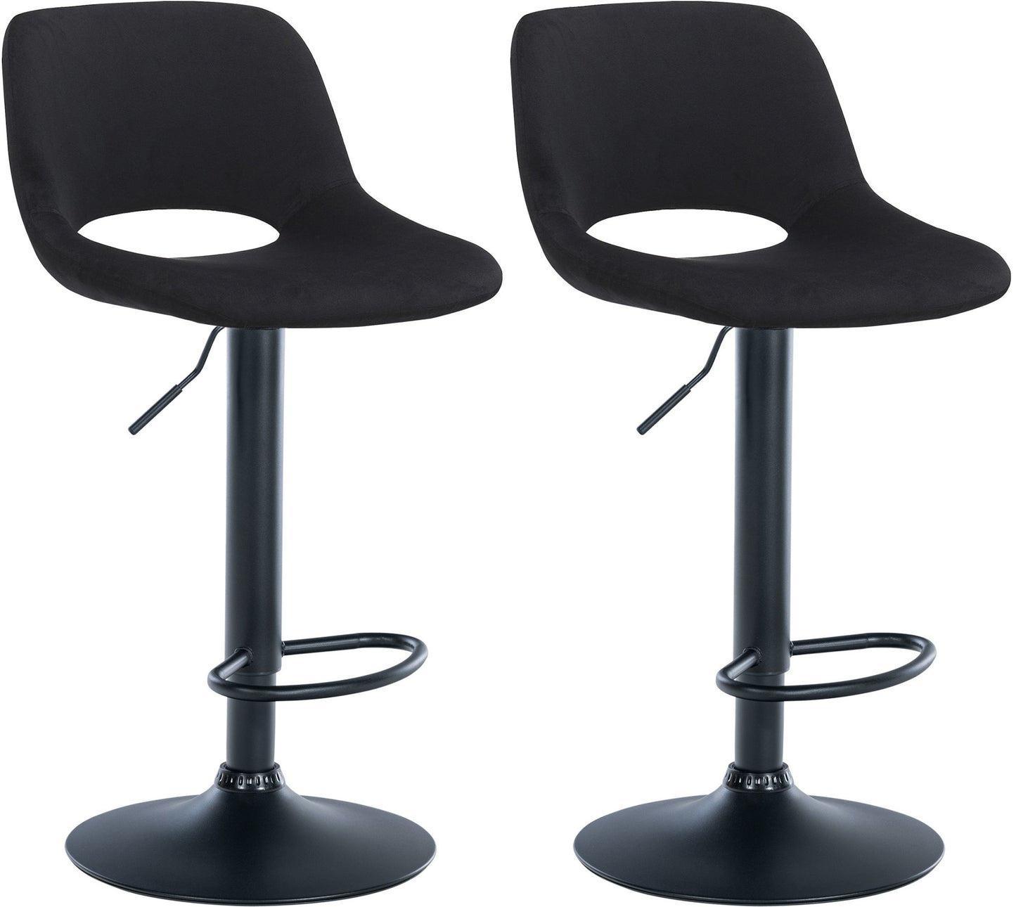 Set de 2 scaune de bar din catifea Camden