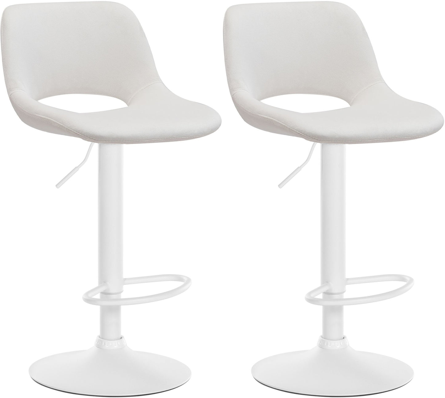 Set de 2 scaune de bar din catifea Camden