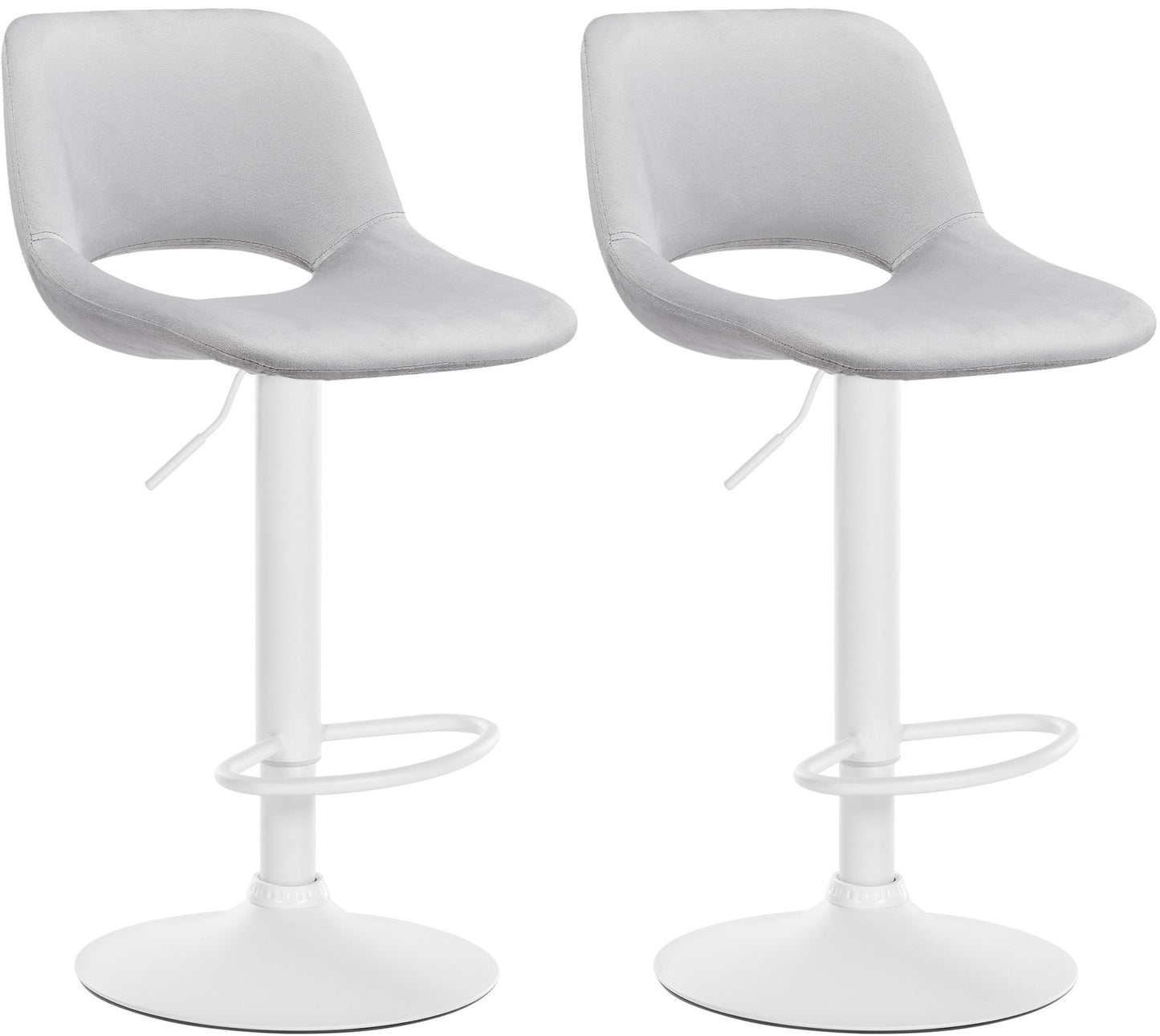 Set de 2 scaune de bar din catifea Camden