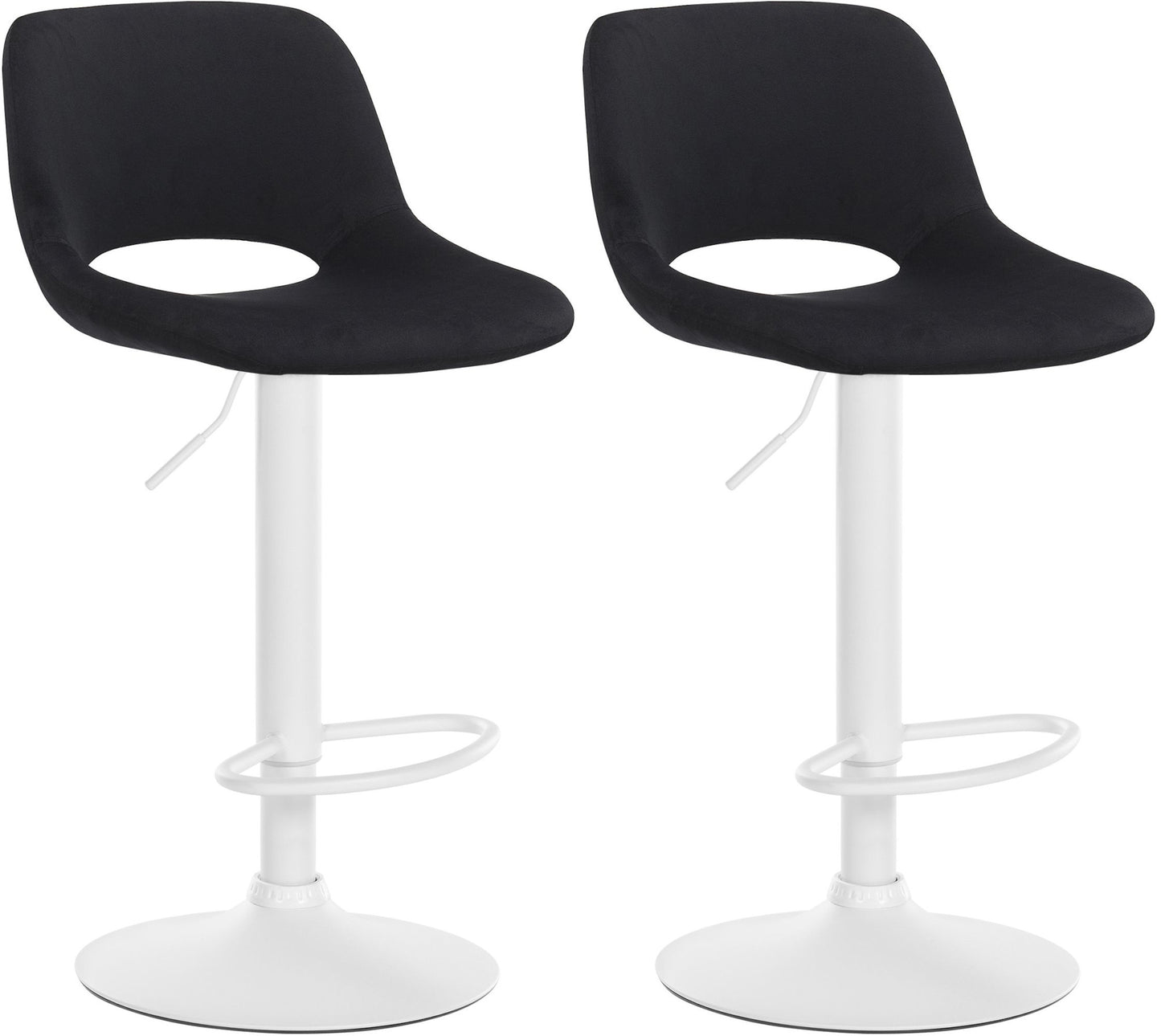 Set de 2 scaune de bar din catifea Camden