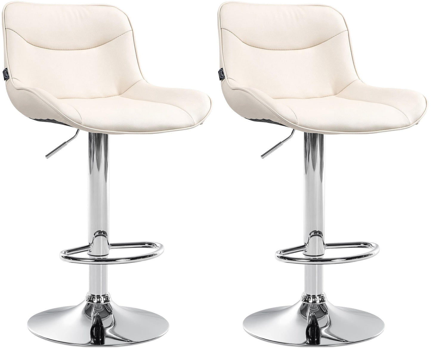 Set de 2 taburete de bar Vonore imitație de piele