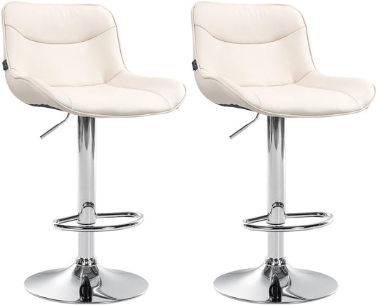 Set de 2 taburete de bar Vonore imitație de piele