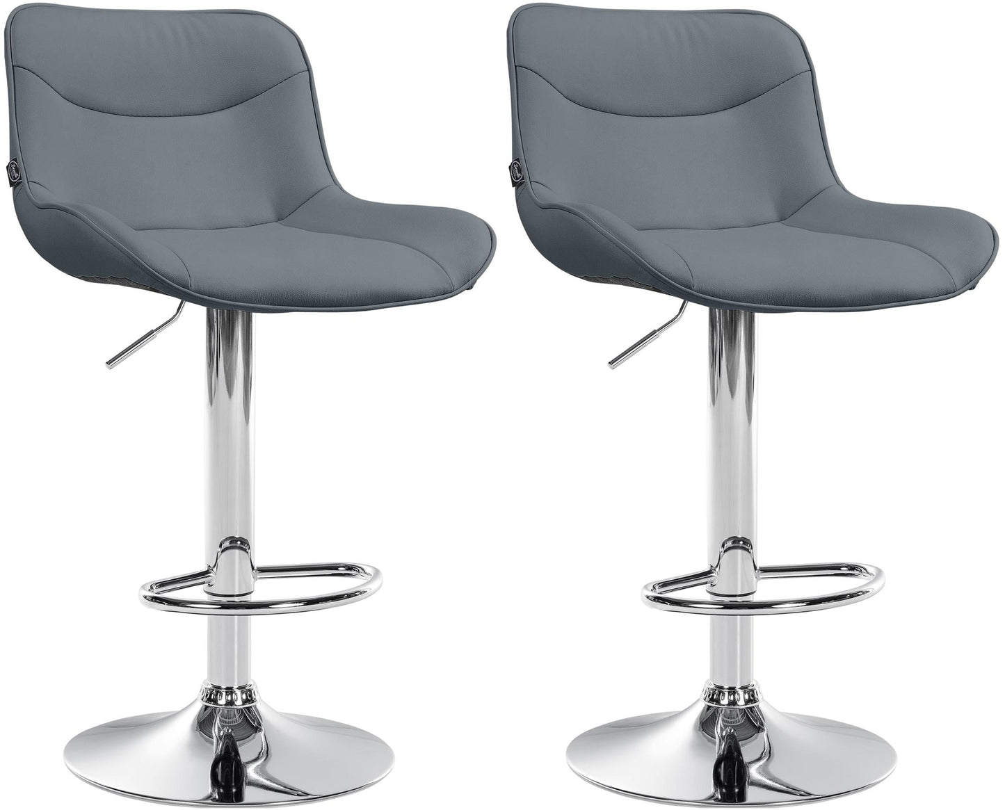 Set de 2 taburete de bar Vonore imitație de piele