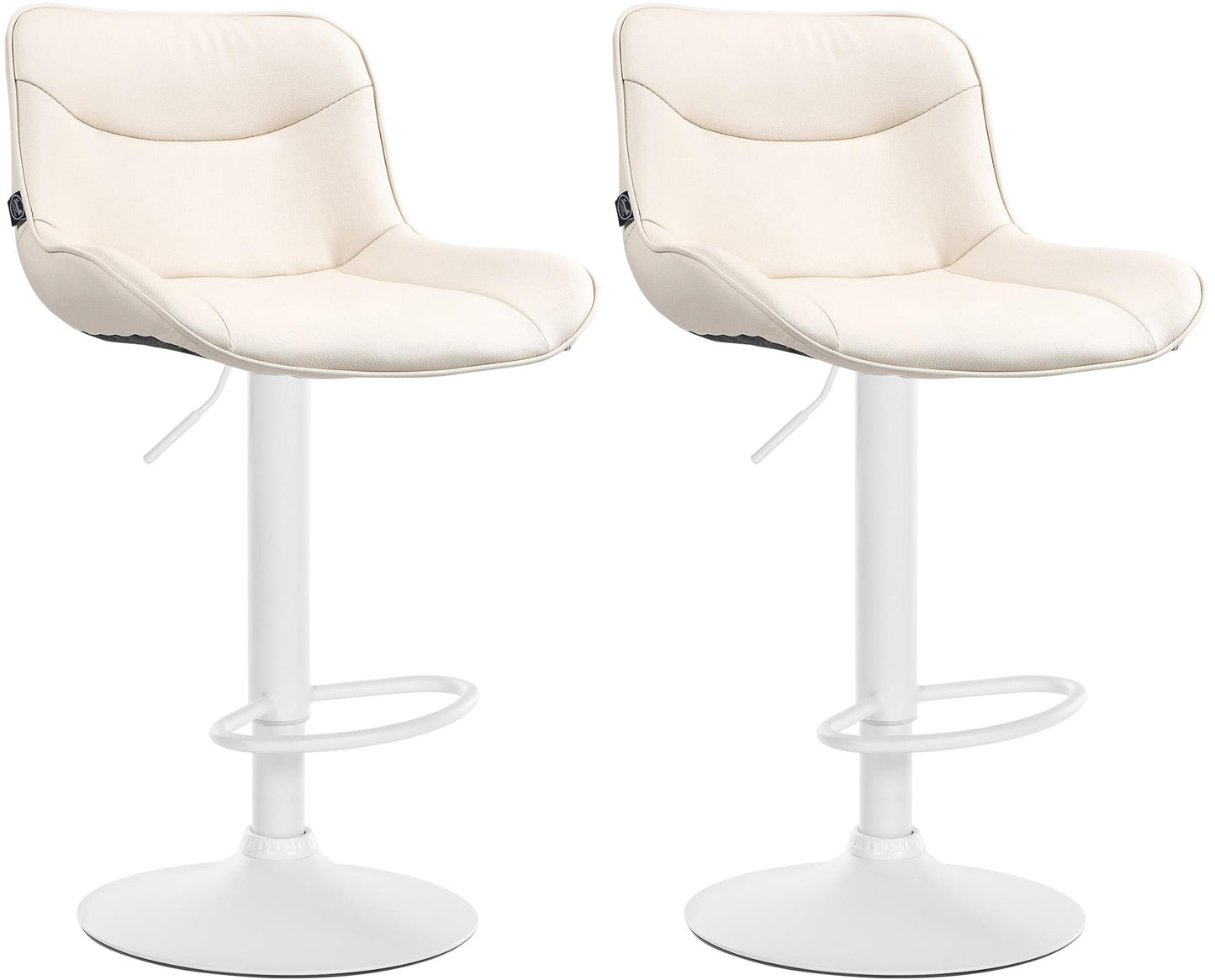 Set de 2 taburete de bar Vonore imitație de piele