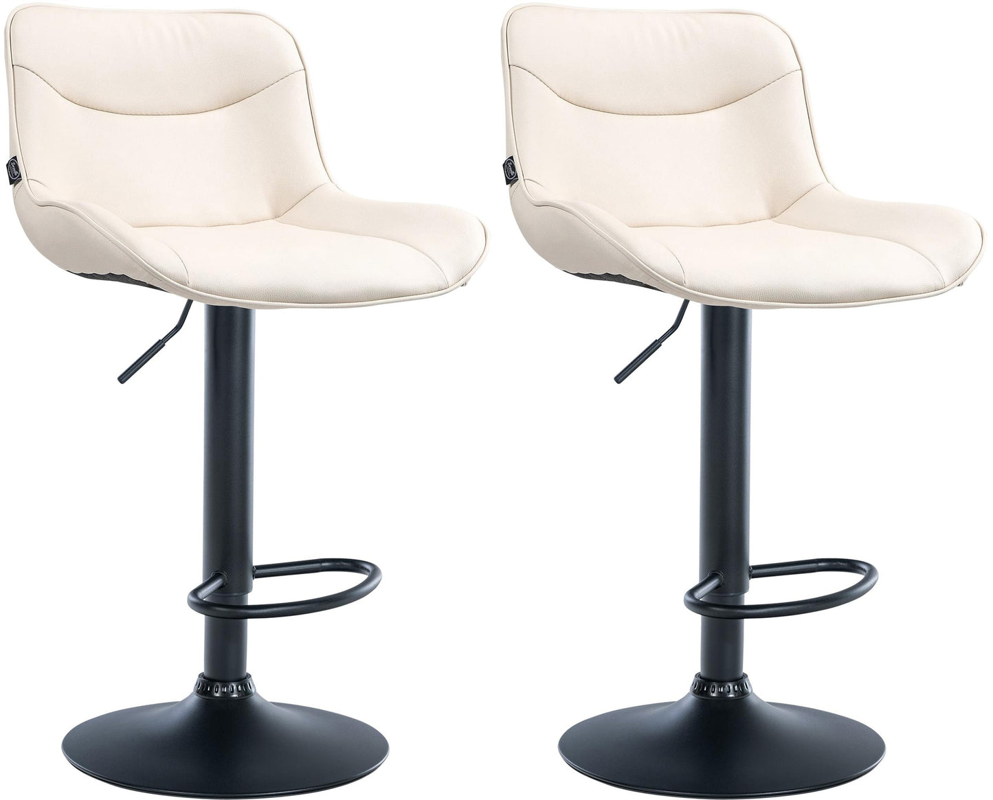 Set de 2 taburete de bar Vonore imitație de piele