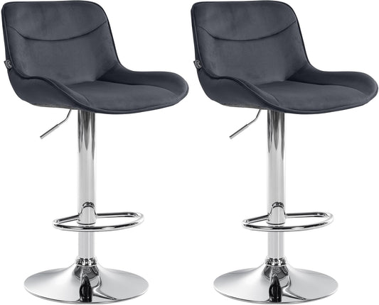 Set de 2 taburete de bar catifea Vonore
