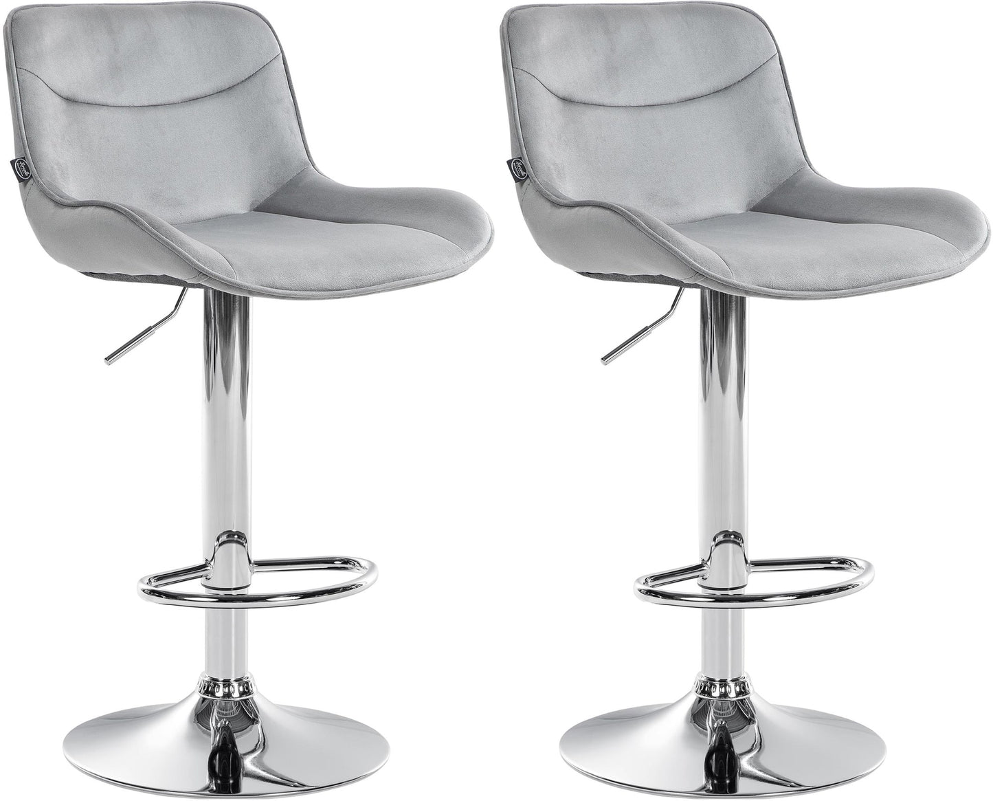 Set de 2 taburete de bar catifea Vonore