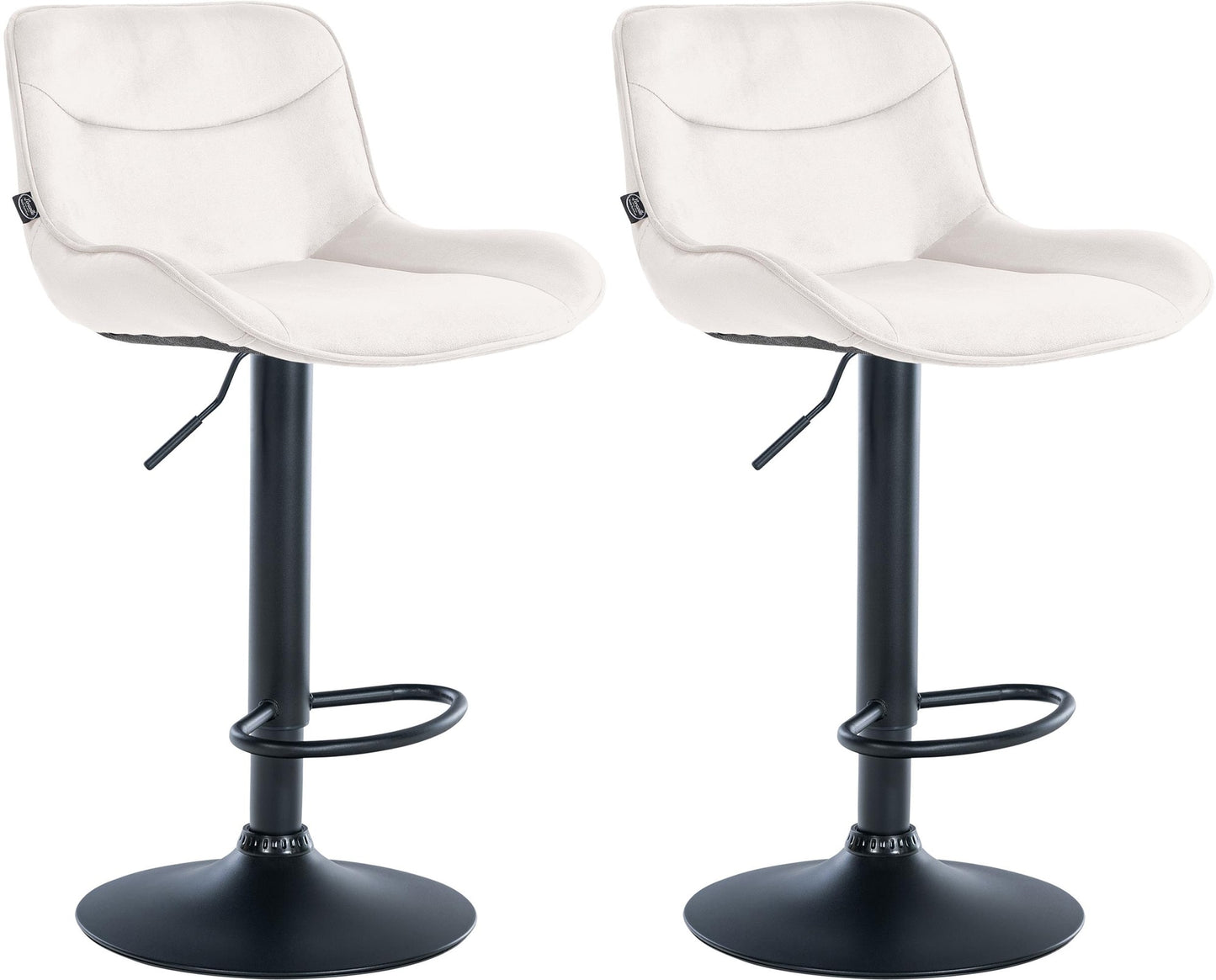 Set de 2 taburete de bar catifea Vonore