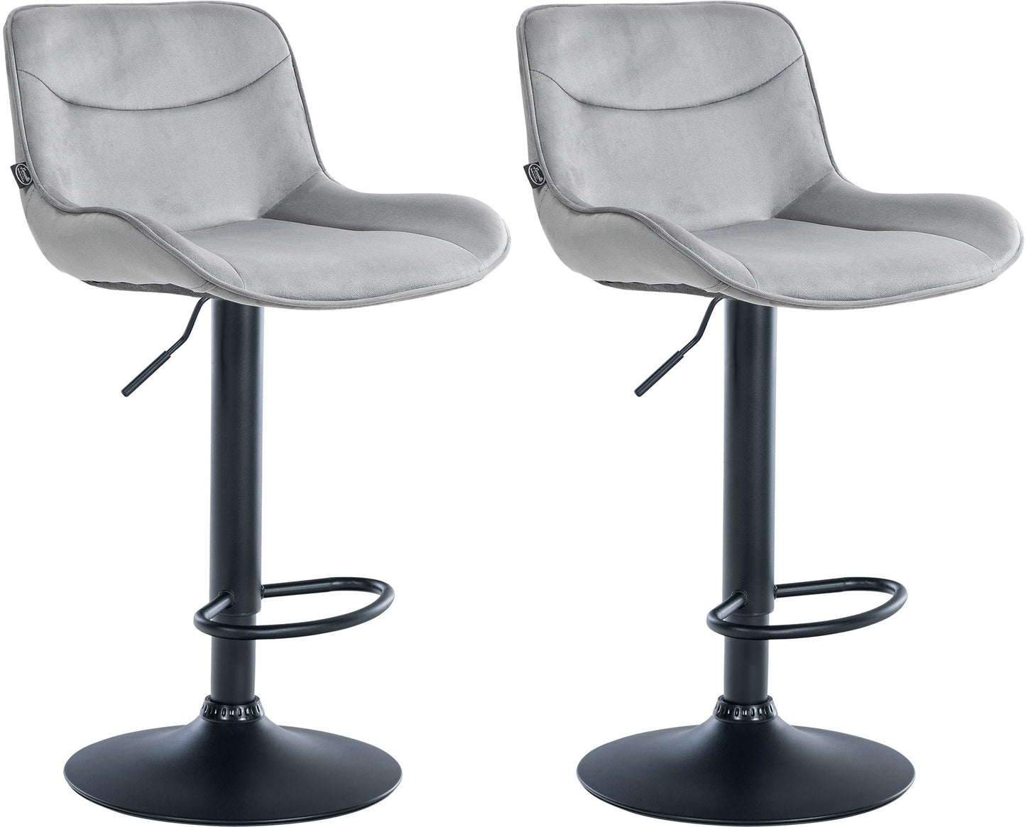 Set de 2 taburete de bar catifea Vonore