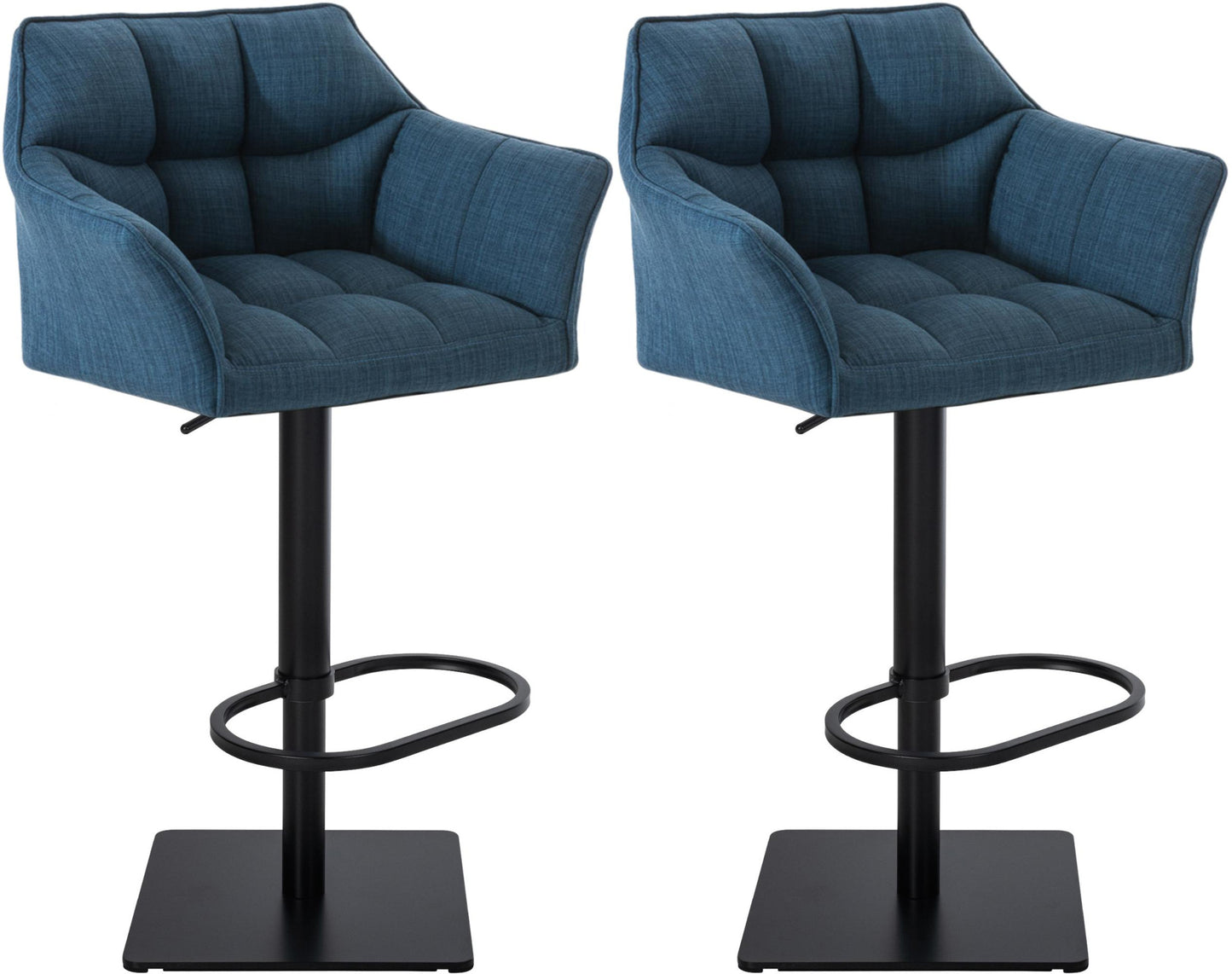 Set de 2 taburete de bar Damaso din material textil