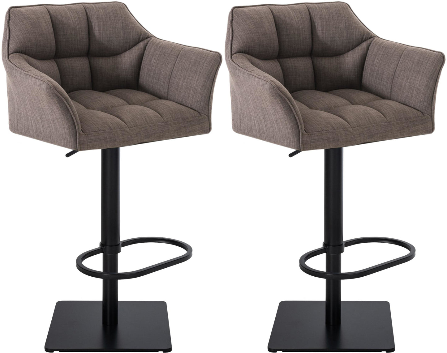 Set de 2 taburete de bar Damaso din material textil