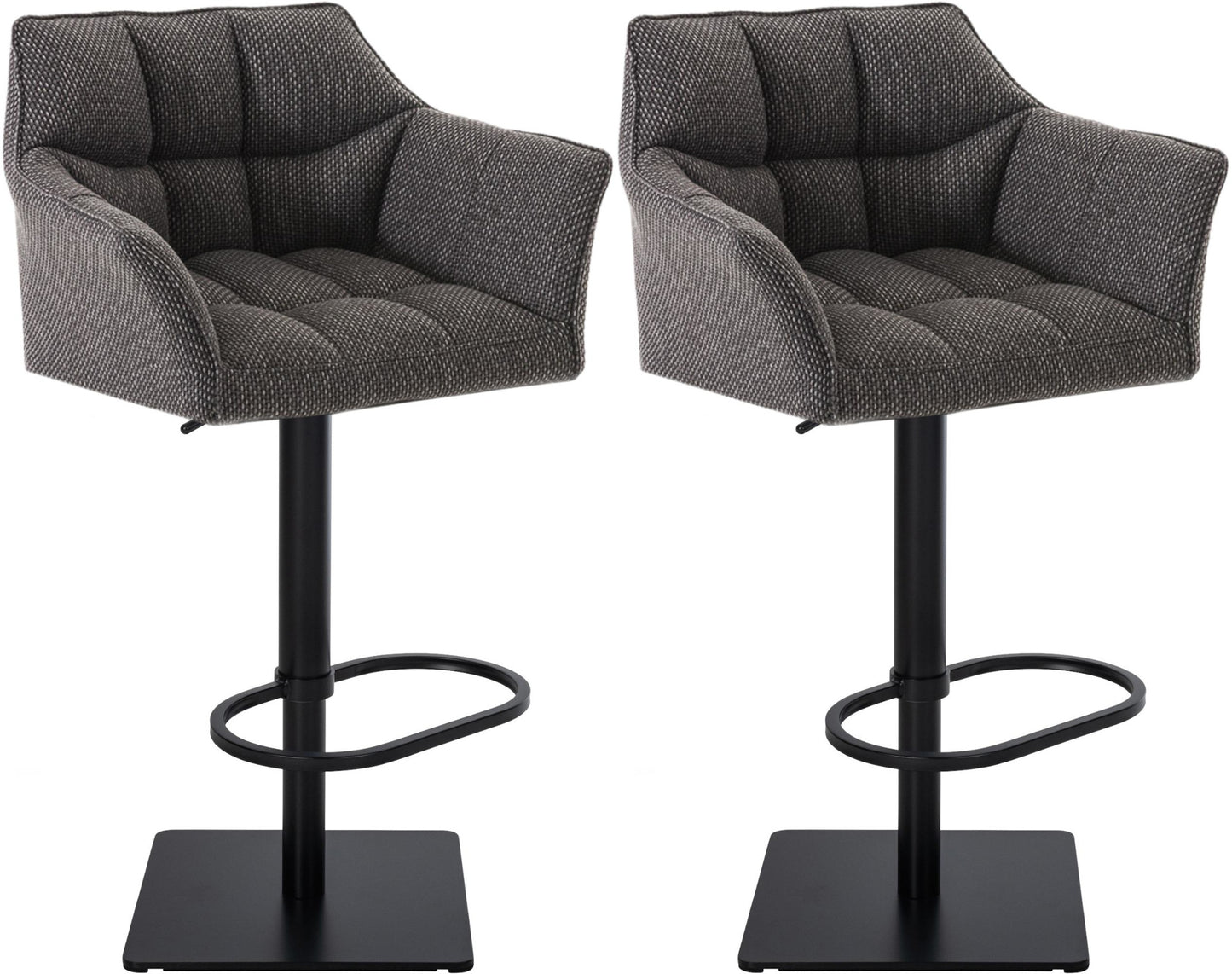 Set de 2 taburete de bar Damaso din material textil