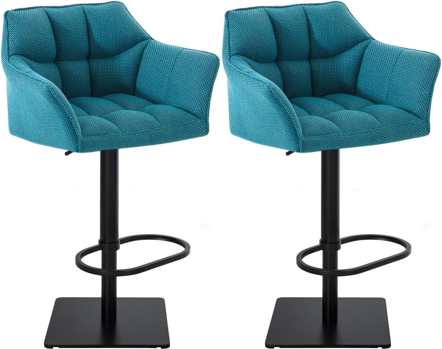 Set de 2 taburete de bar Damaso din material textil