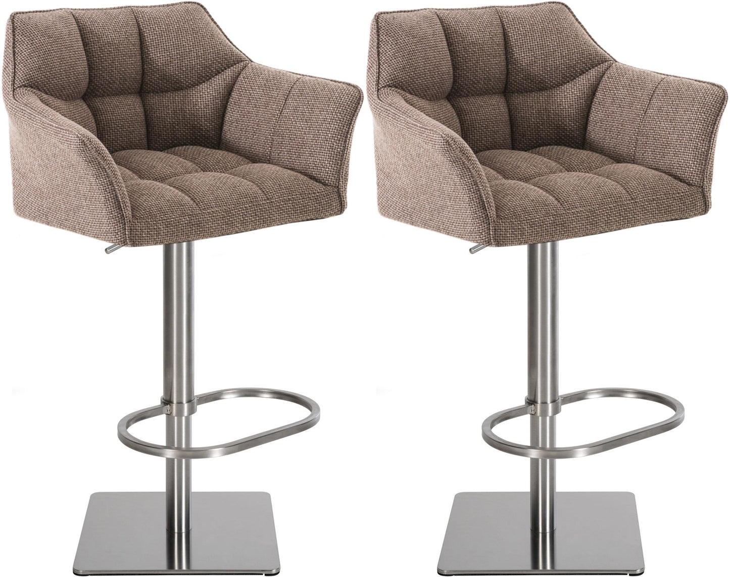 Set de 2 taburete de bar Damaso din material textil