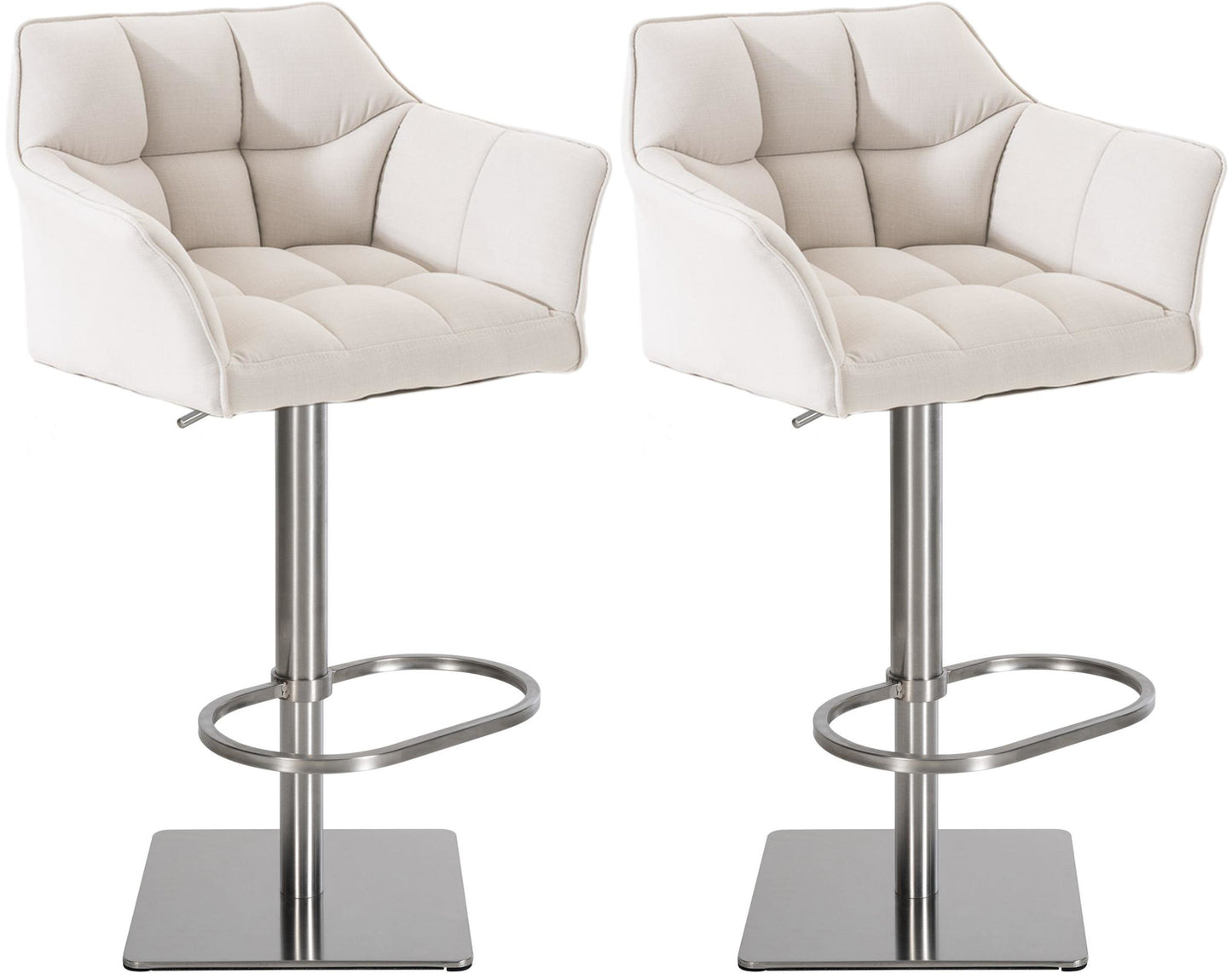 Set de 2 taburete de bar Damaso din material textil