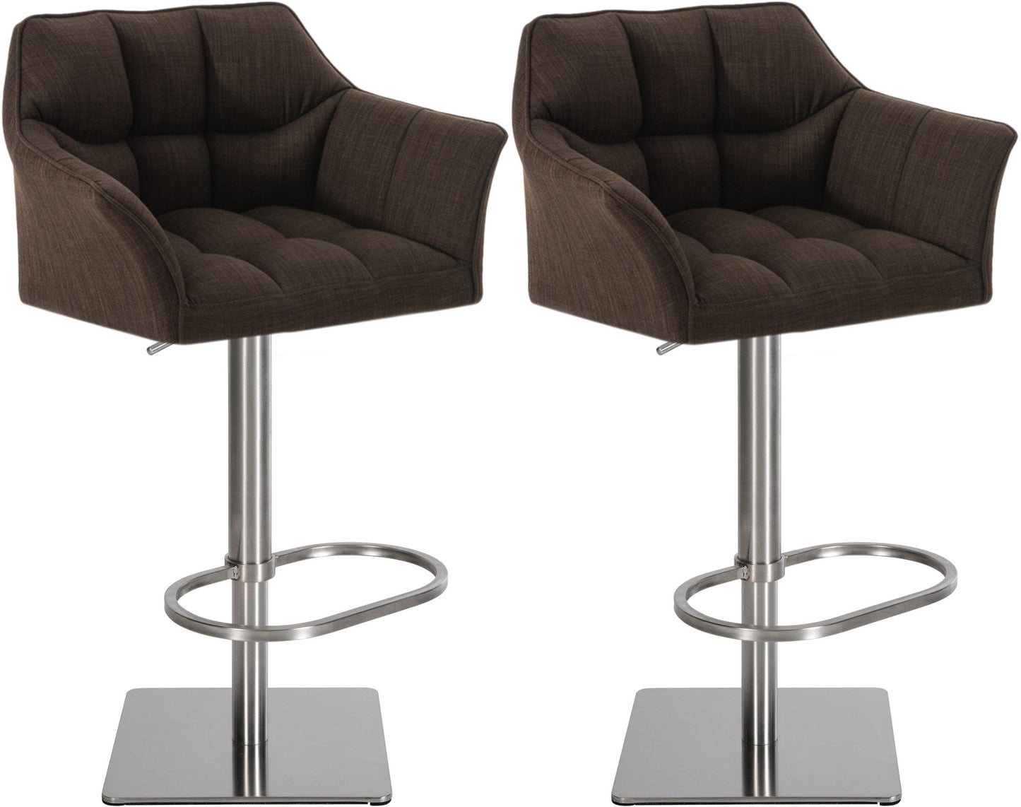 Set de 2 taburete de bar Damaso din material textil