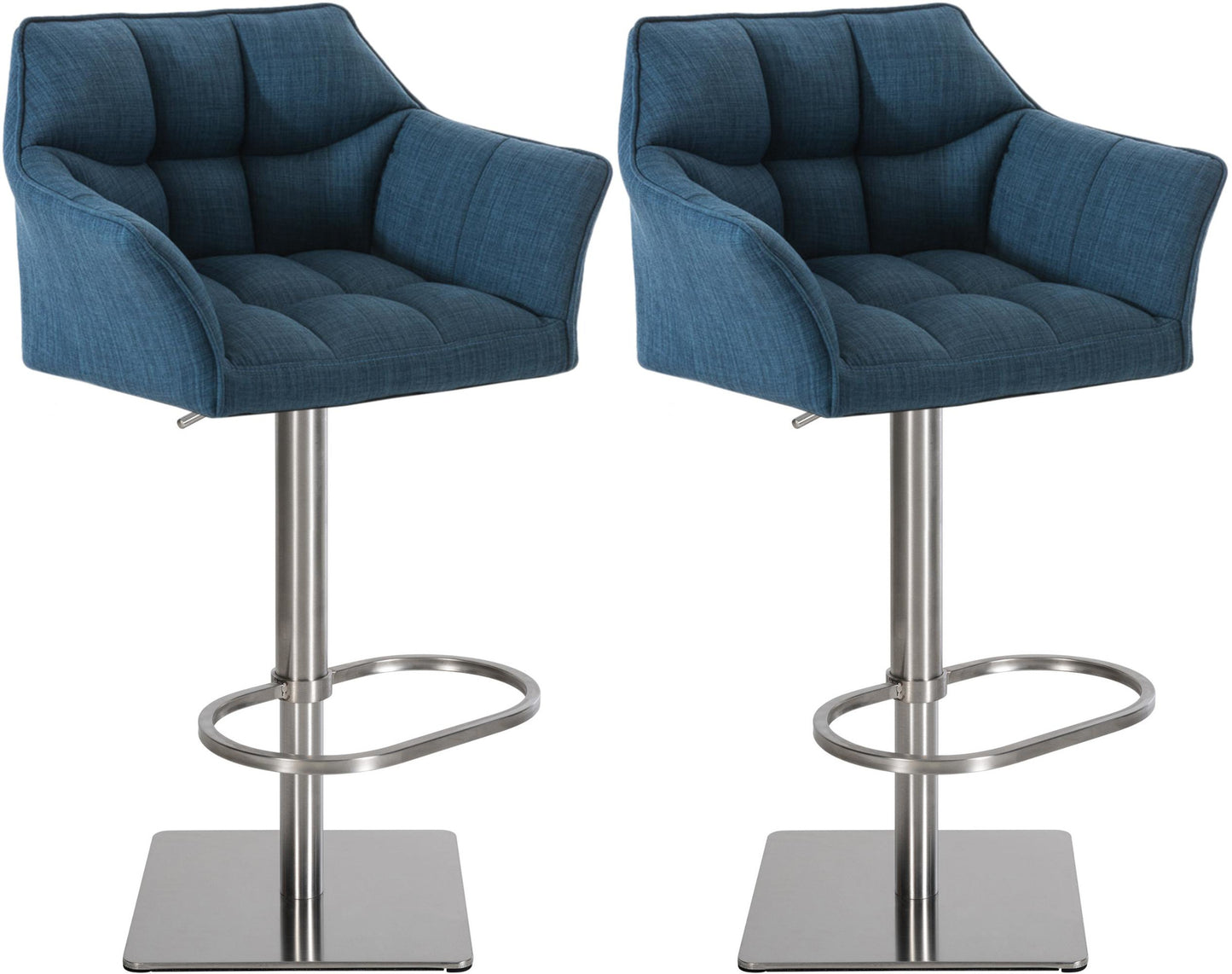 Set de 2 taburete de bar Damaso din material textil