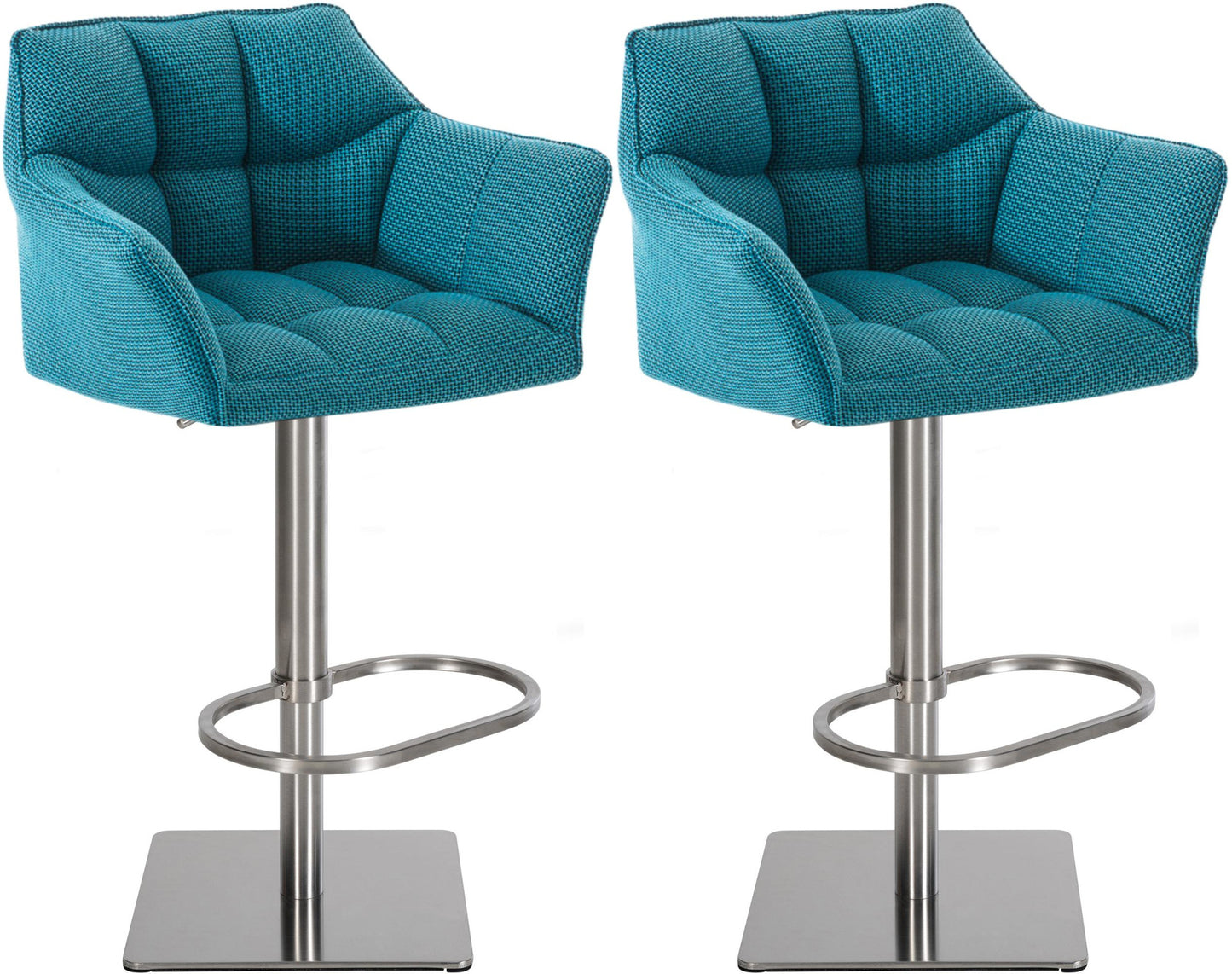 Set de 2 taburete de bar Damaso din material textil