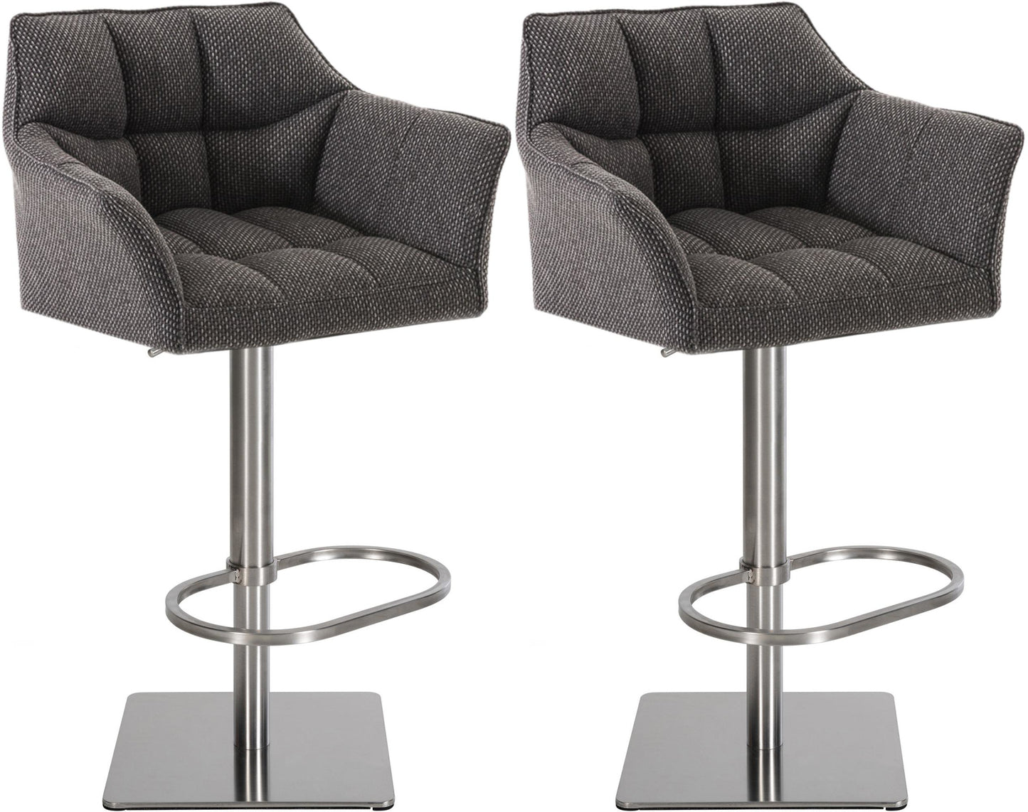 Set de 2 taburete de bar Damaso din material textil