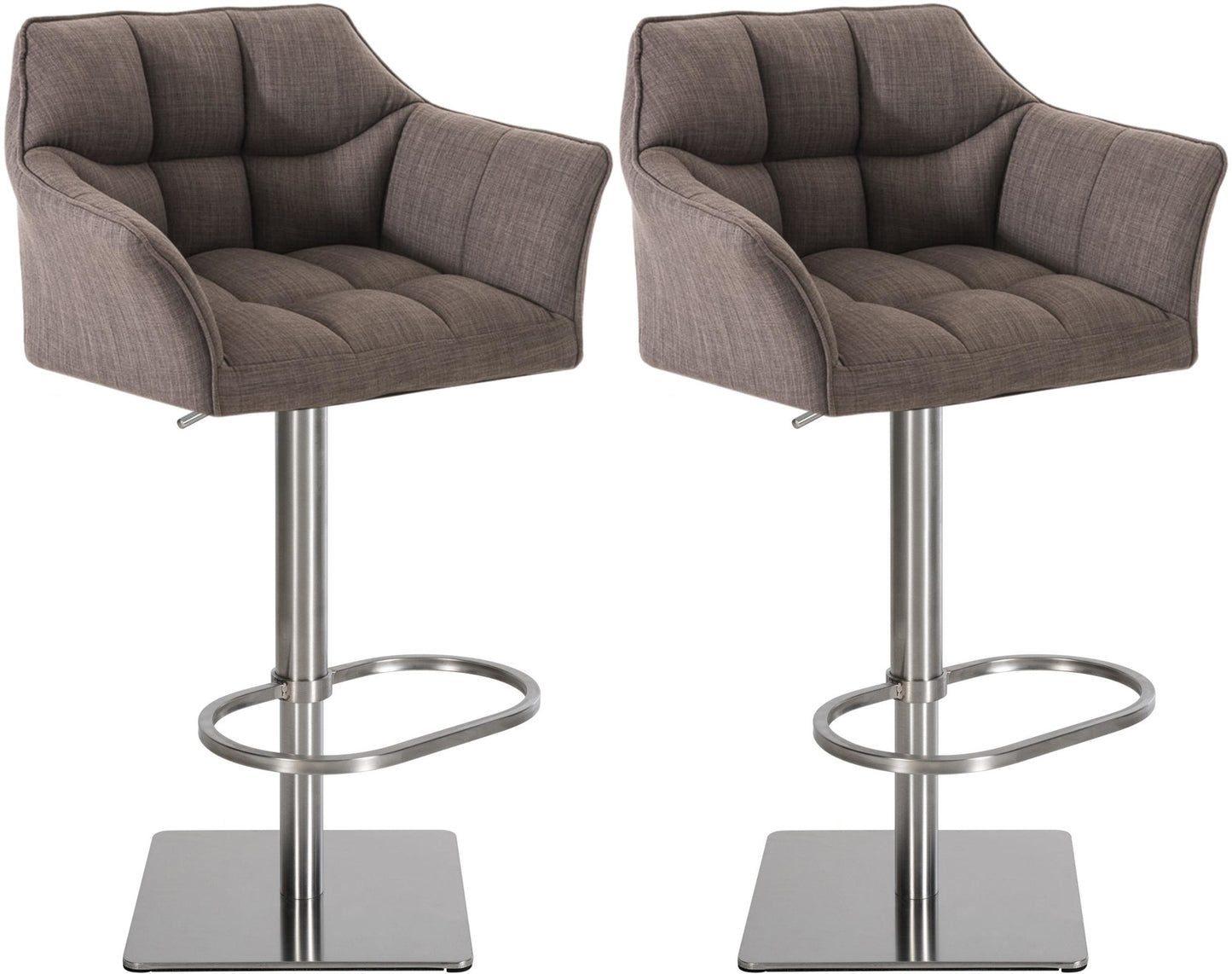 Set de 2 taburete de bar Damaso din material textil