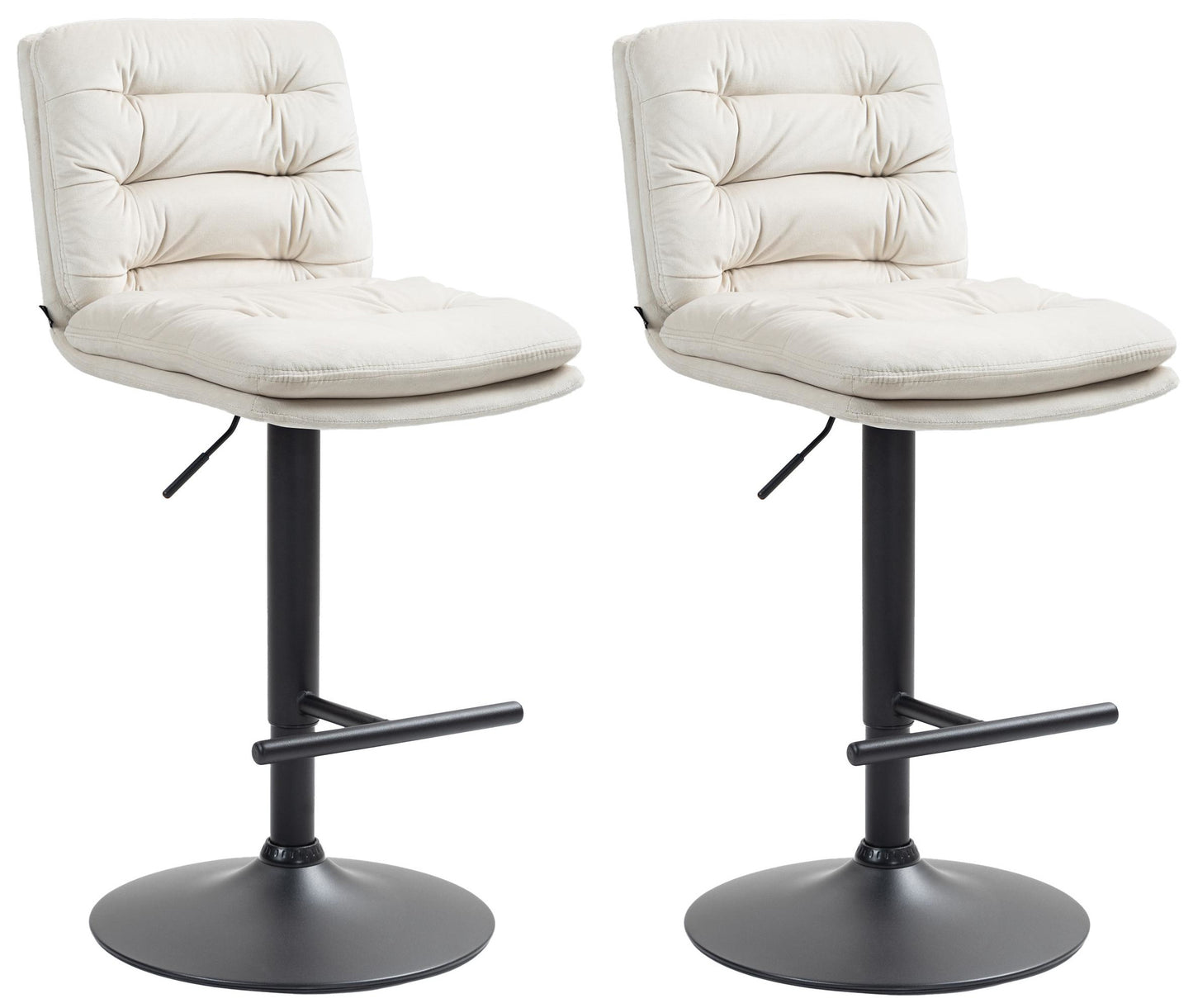 Set de 2 taburete de bar Damar din catifea