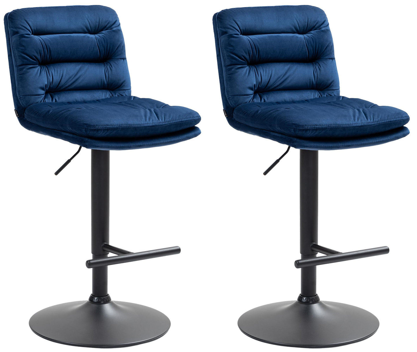 Set de 2 taburete de bar Damar din catifea