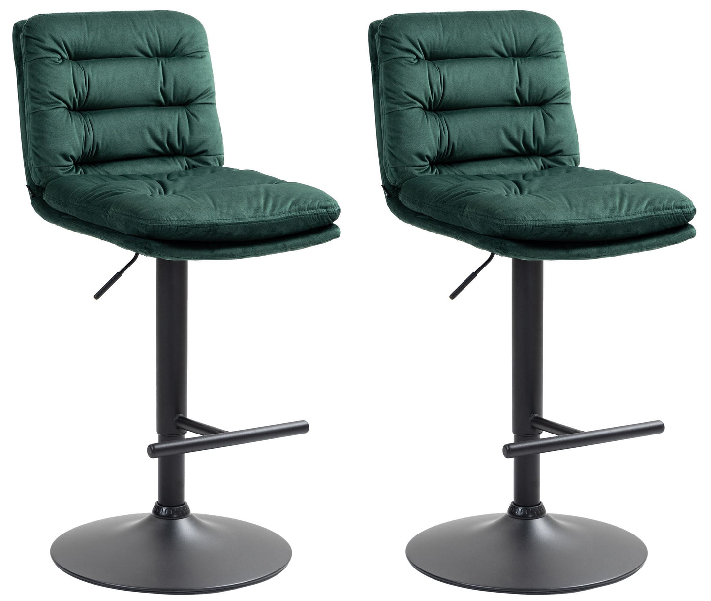 Set de 2 taburete de bar Damar din catifea