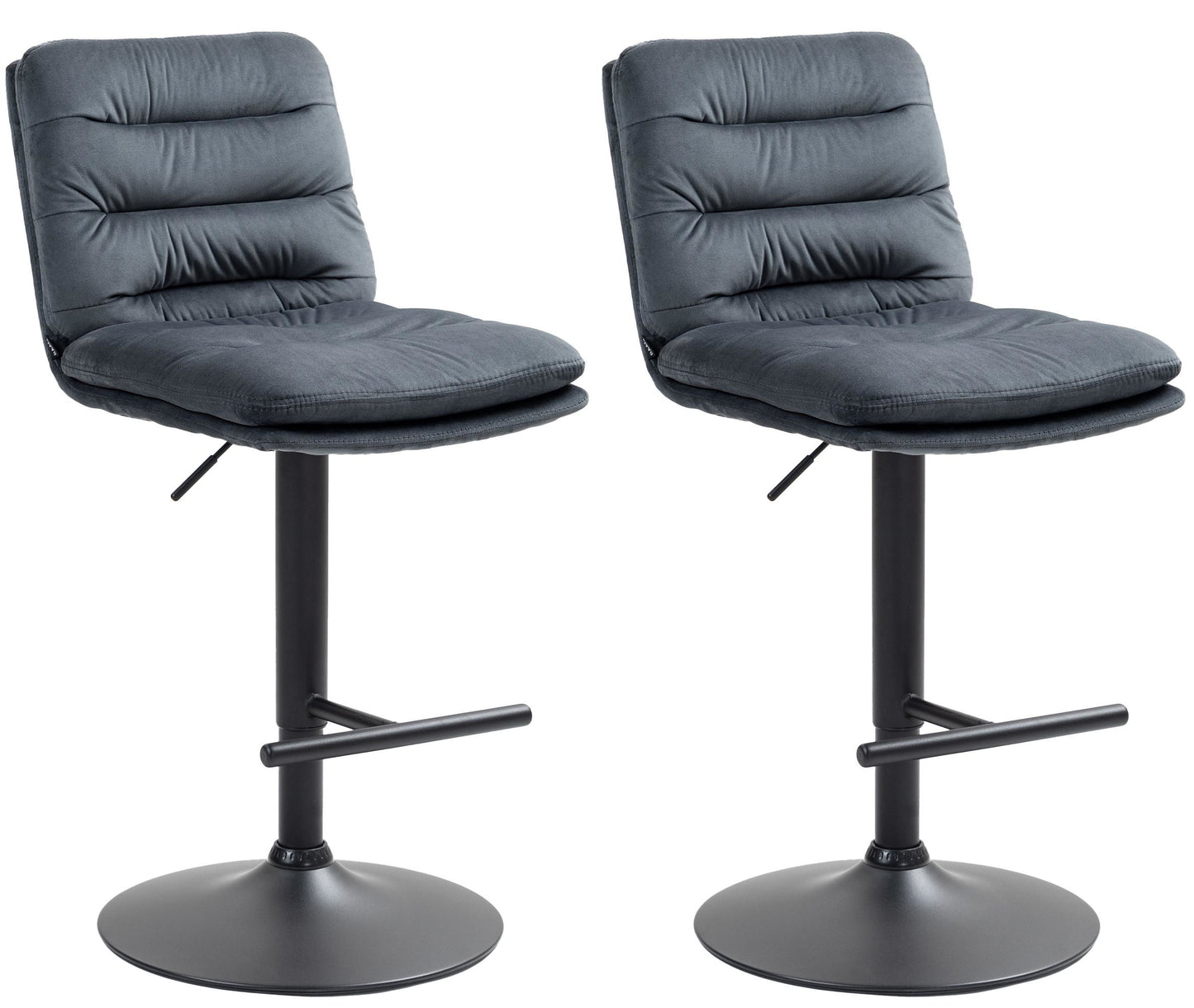 Set de 2 taburete de bar Damar din catifea