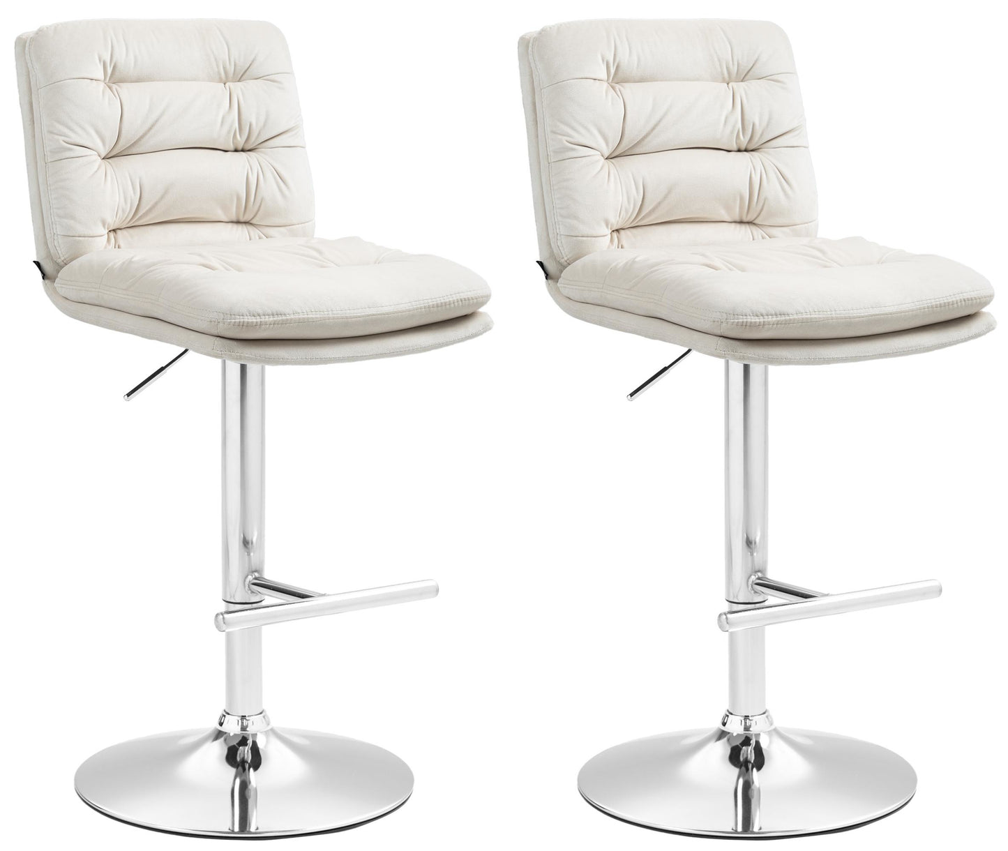 Set de 2 taburete de bar Damar din catifea