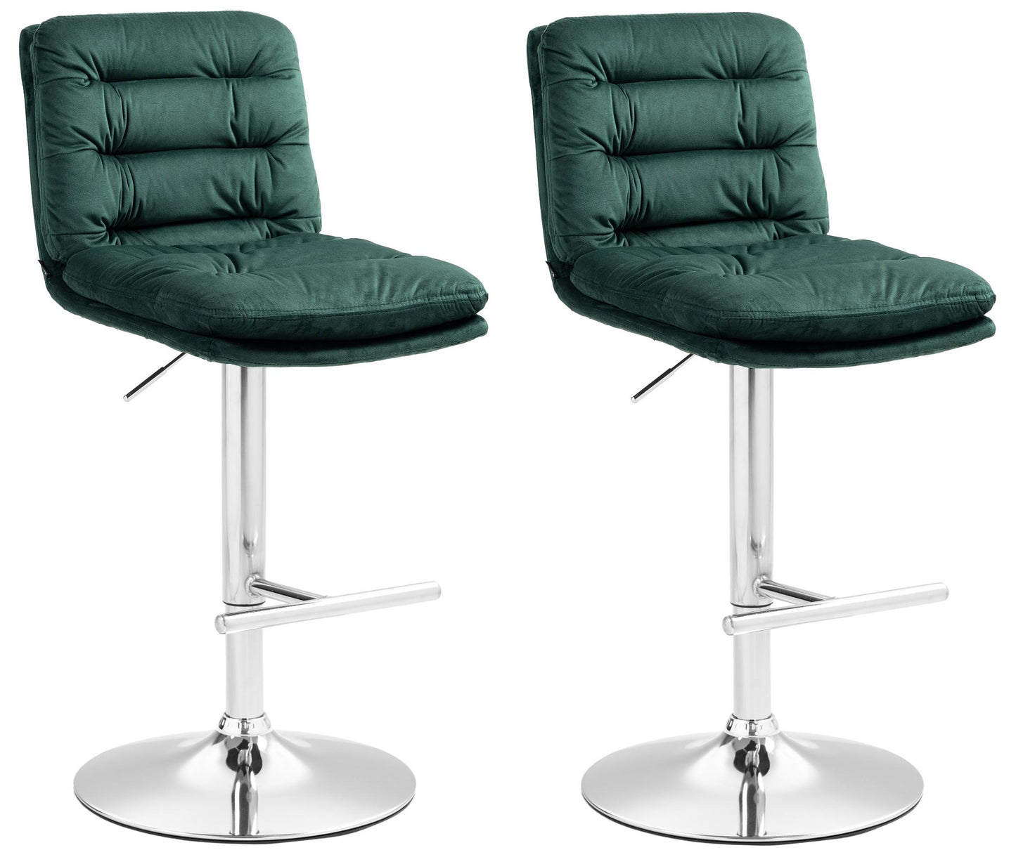 Set de 2 taburete de bar Damar din catifea