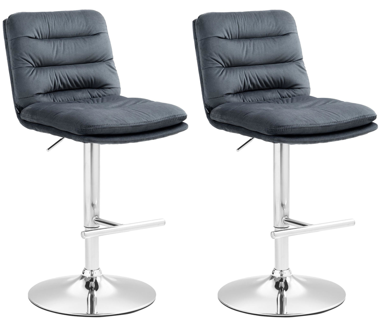 Set de 2 taburete de bar Damar din catifea