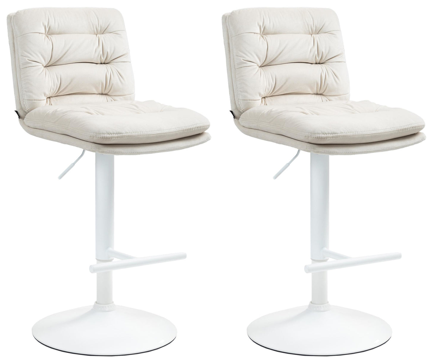 Set de 2 taburete de bar Damar din catifea