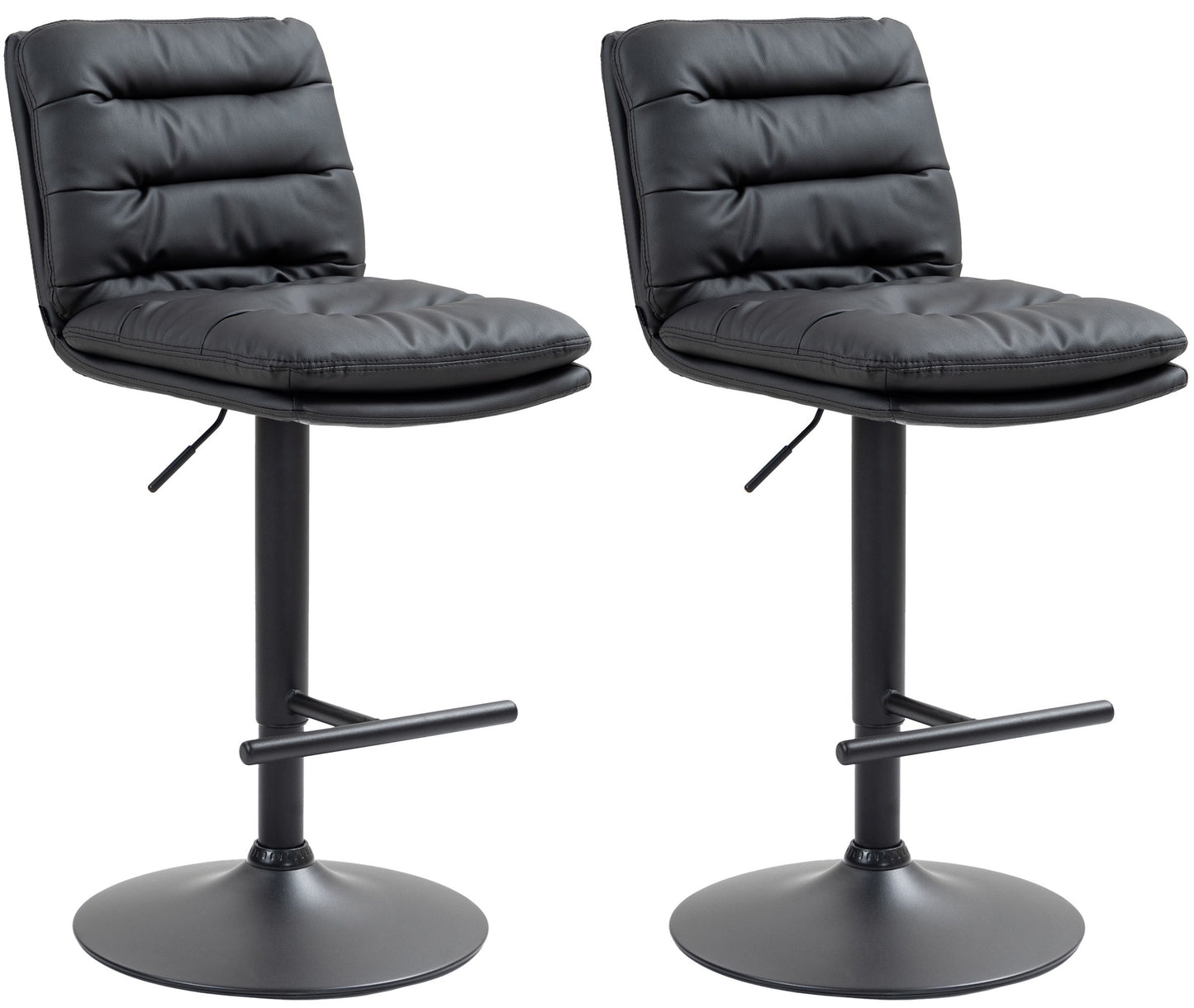 Set de 2 taburete de bar Damar imitație de piele