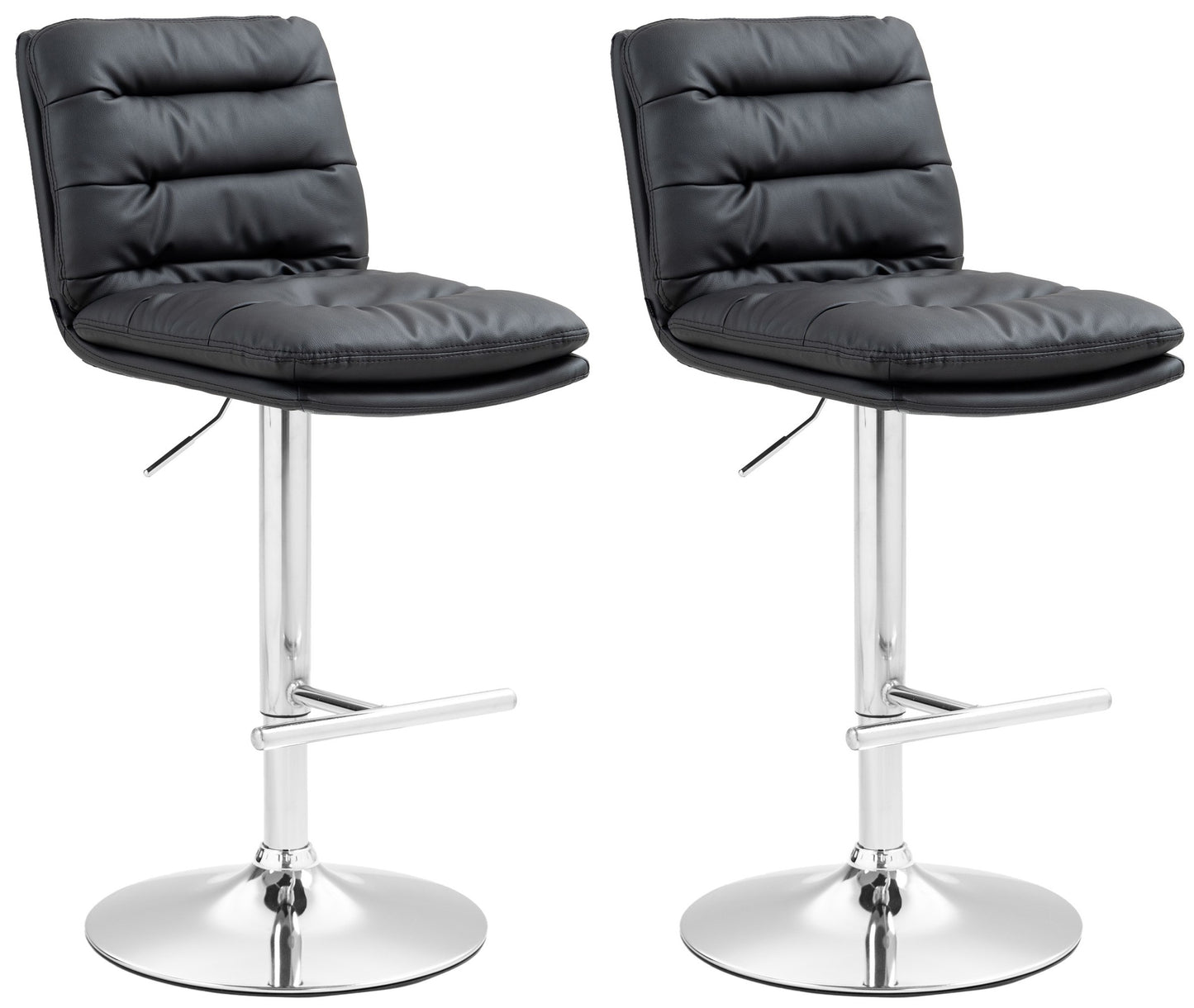 Set de 2 taburete de bar Damar imitație de piele