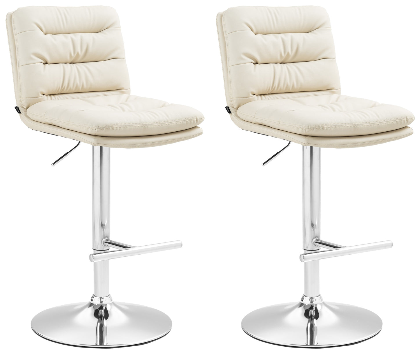 Set de 2 taburete de bar Damar imitație de piele