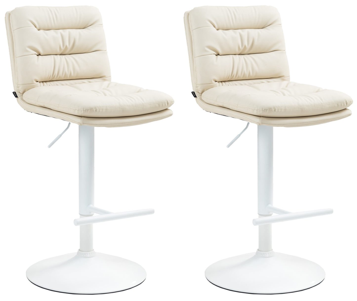 Set de 2 taburete de bar Damar imitație de piele