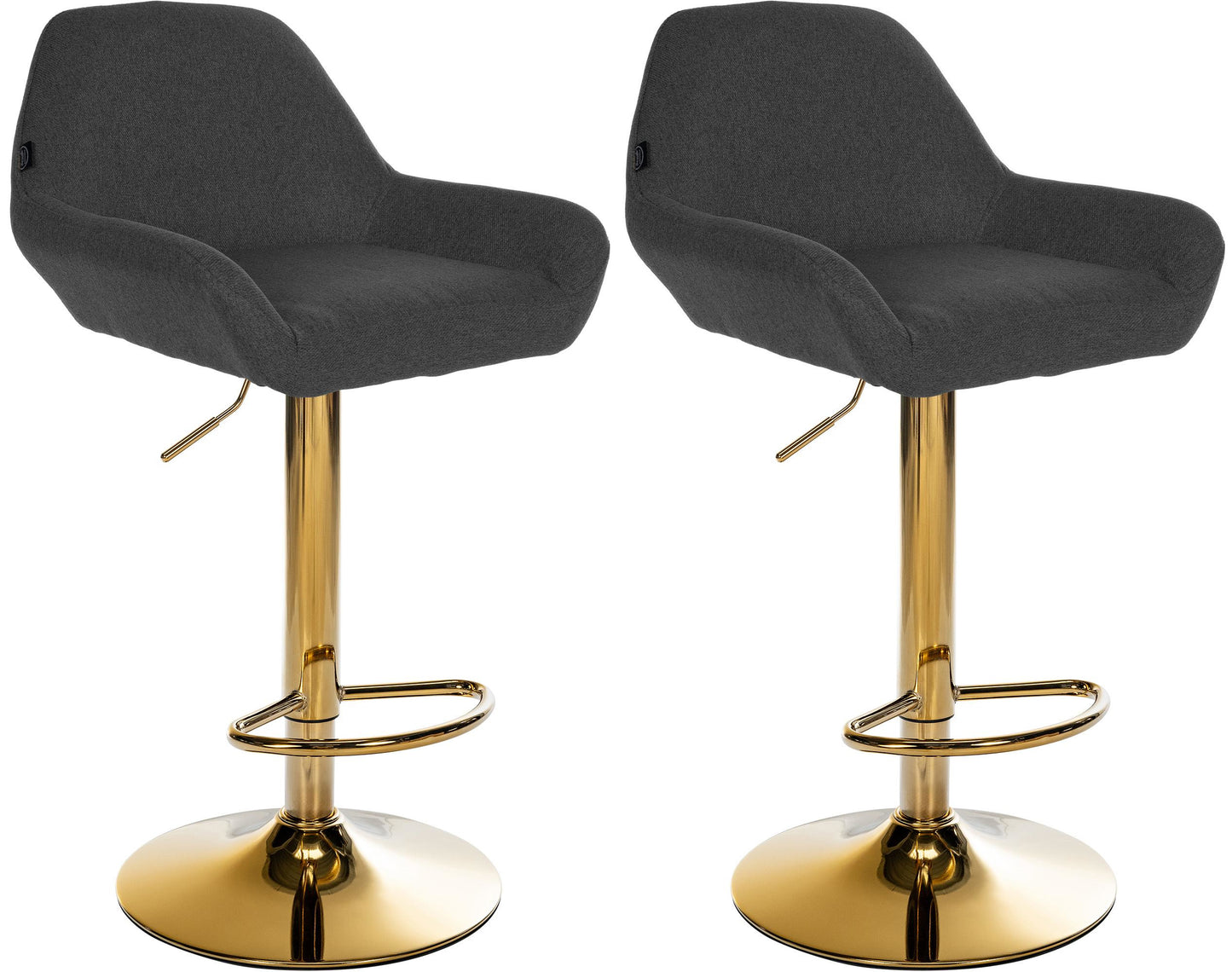 Set de 2 taburete de bar Braga tesatura de aur